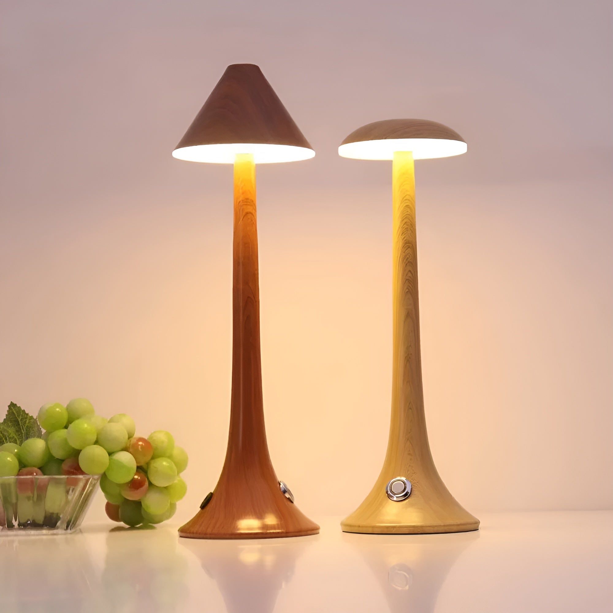 Mushroom VersaLight - Schnurlose LED Touch Wiederaufladbare Pilzlampe - Elegare