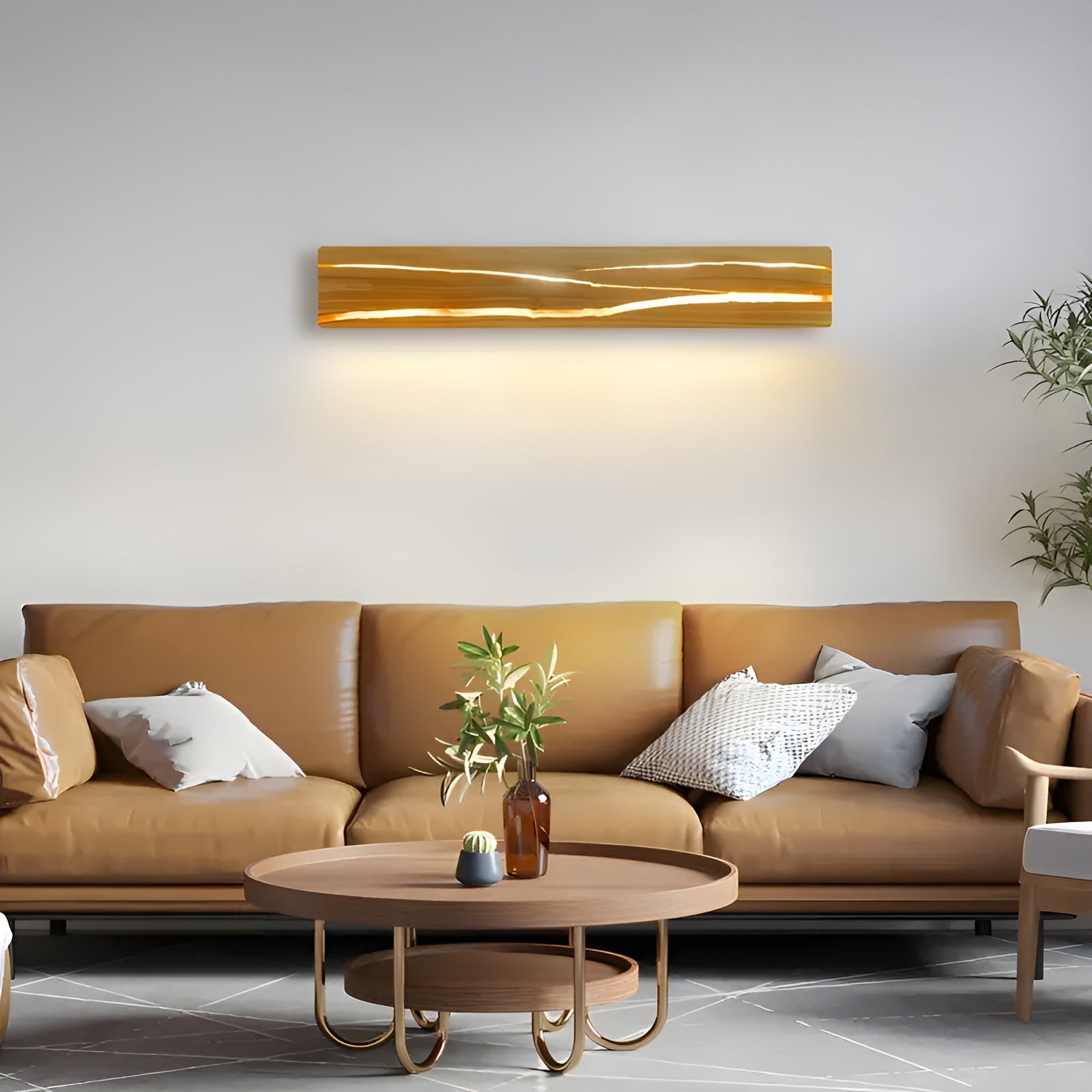 LED Wandlampe aus Holz – Modernes Design für Wohnzimmer & Schlafzimmer
