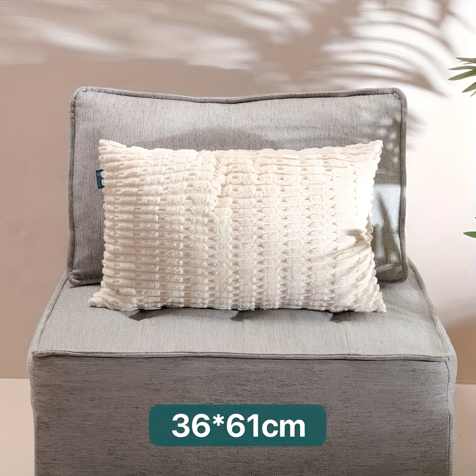 Cord-Kissen im Boho-Stil – Weich und Dekorativ | Perfekt für Sofa und Wohnzimmer - 36cm*61cm / Beige - Kissen