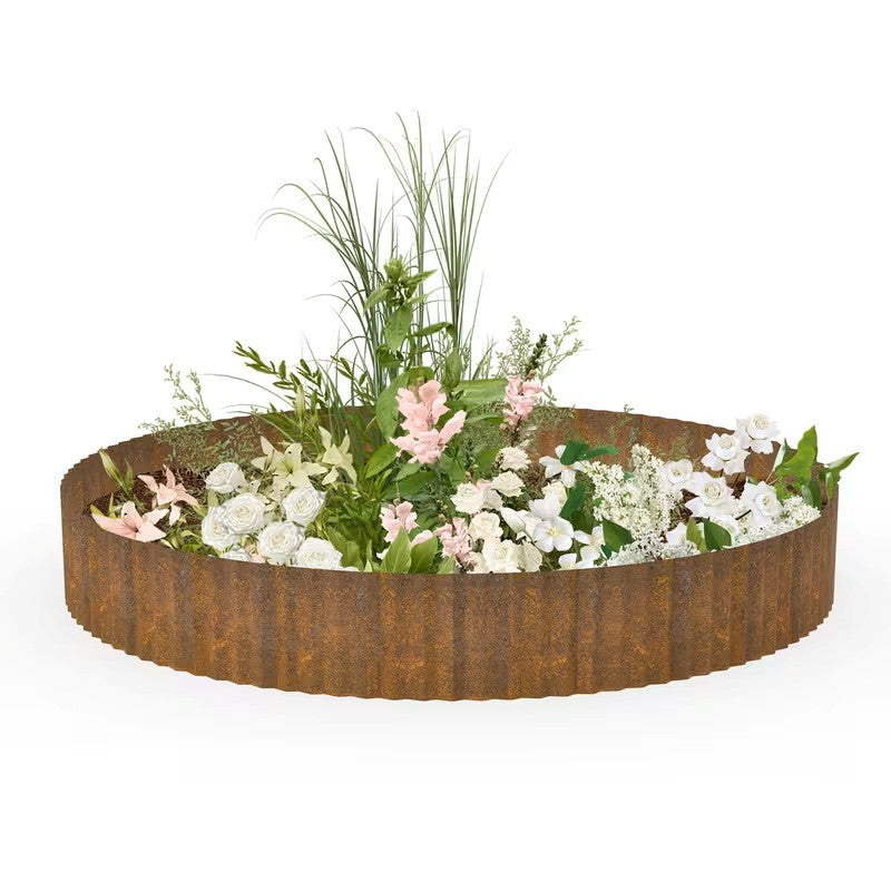 Rasenkante aus verzinktem Stahl – Hochwertige Beetbegrenzung | Stabil und Wetterfest für Garten