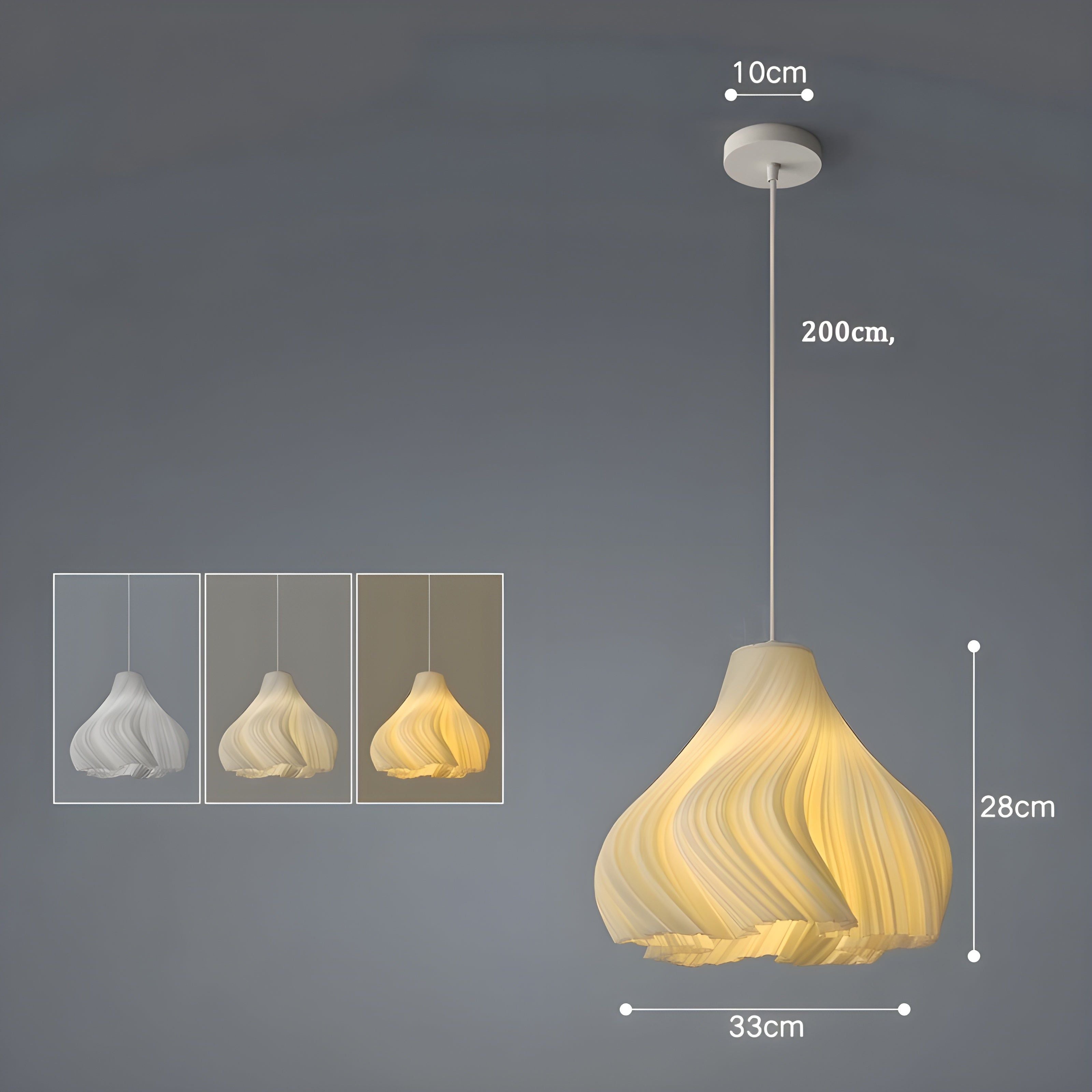 FloraBloom Light - Nordische 3D-gedruckte Blume als Hängelampe