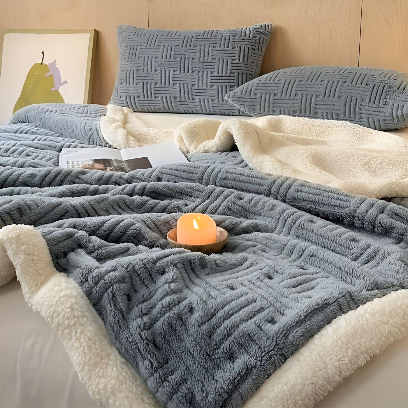 PlushHaven Decke – Beidseitige, weiche Plüschdecke für alle Jahreszeiten