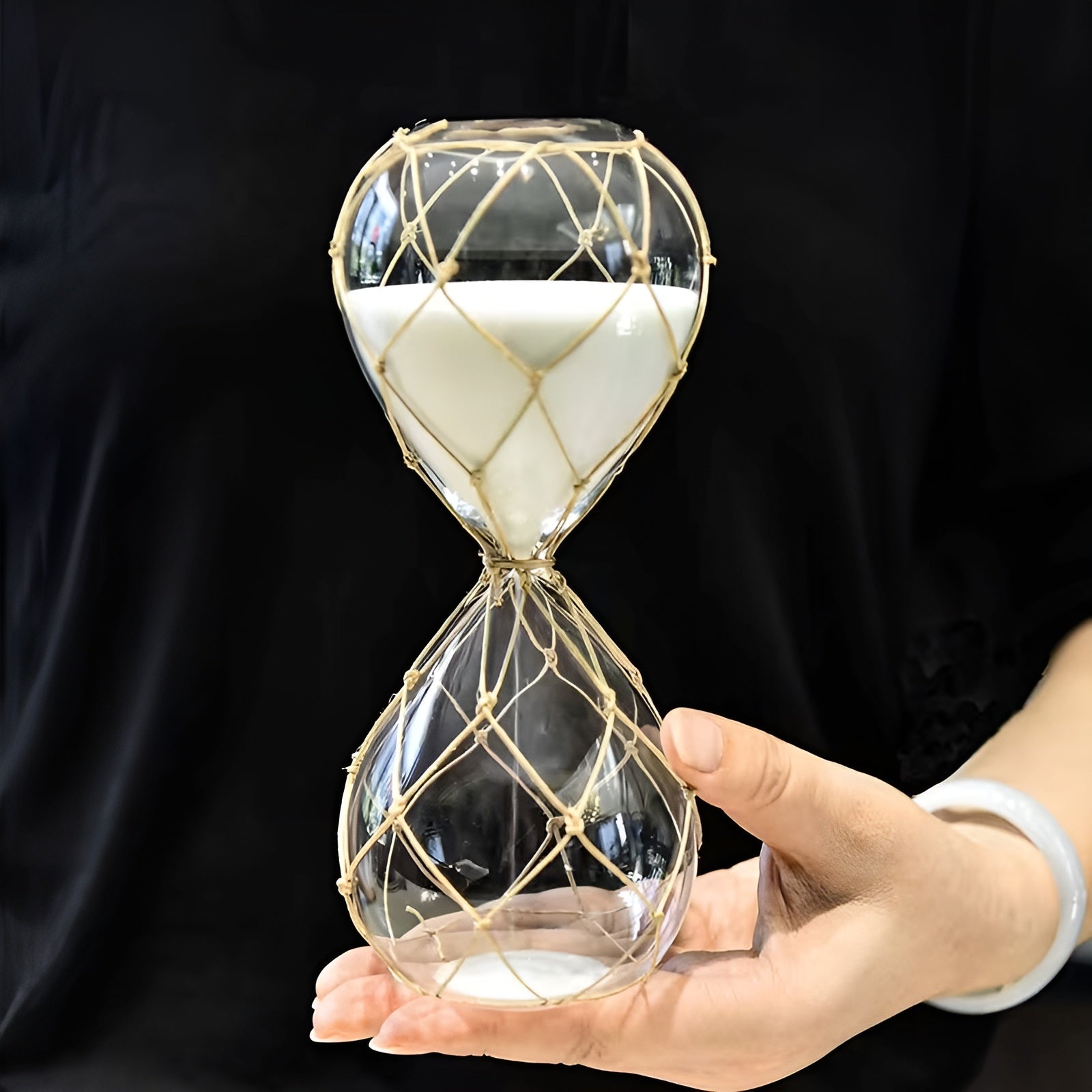 Kreative Sanduhr aus Glasgewebe – 30 Minuten zum Dekorieren und Entspannen | Perfekt für den Schreibtisch und als Deko