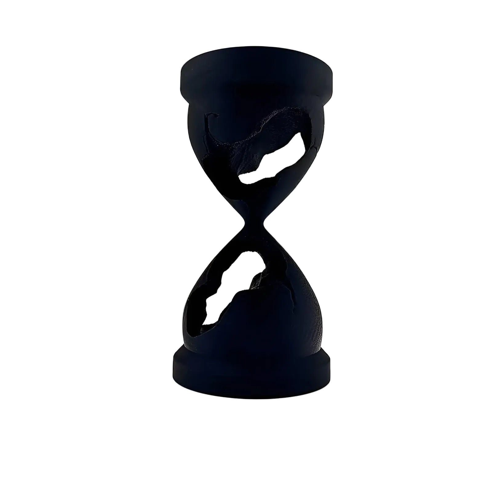 Abstrakte Tischdeko Sanduhr – Minimalistisch und Modern | Schwarze Deko für Büro und Zuhause - Sanduhr