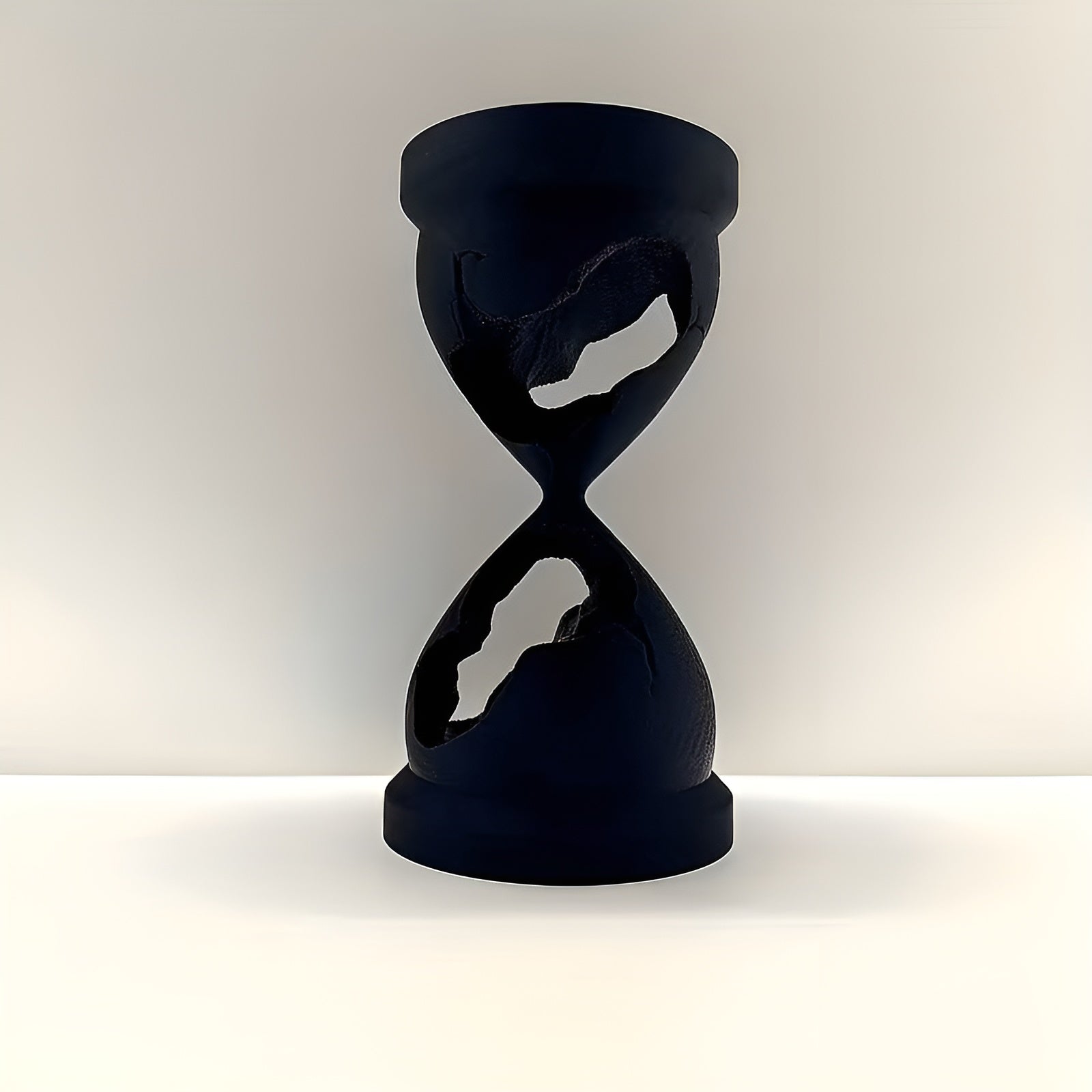 Abstrakte Tischdeko Sanduhr – Minimalistisch und Modern | Schwarze Deko für Büro und Zuhause - Sanduhr