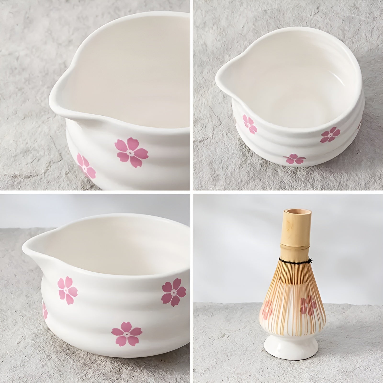 Matcha-Set mit 5 Teilen – Japanisches Teeservice mit Teeschale, Bambusbesen & Sieb