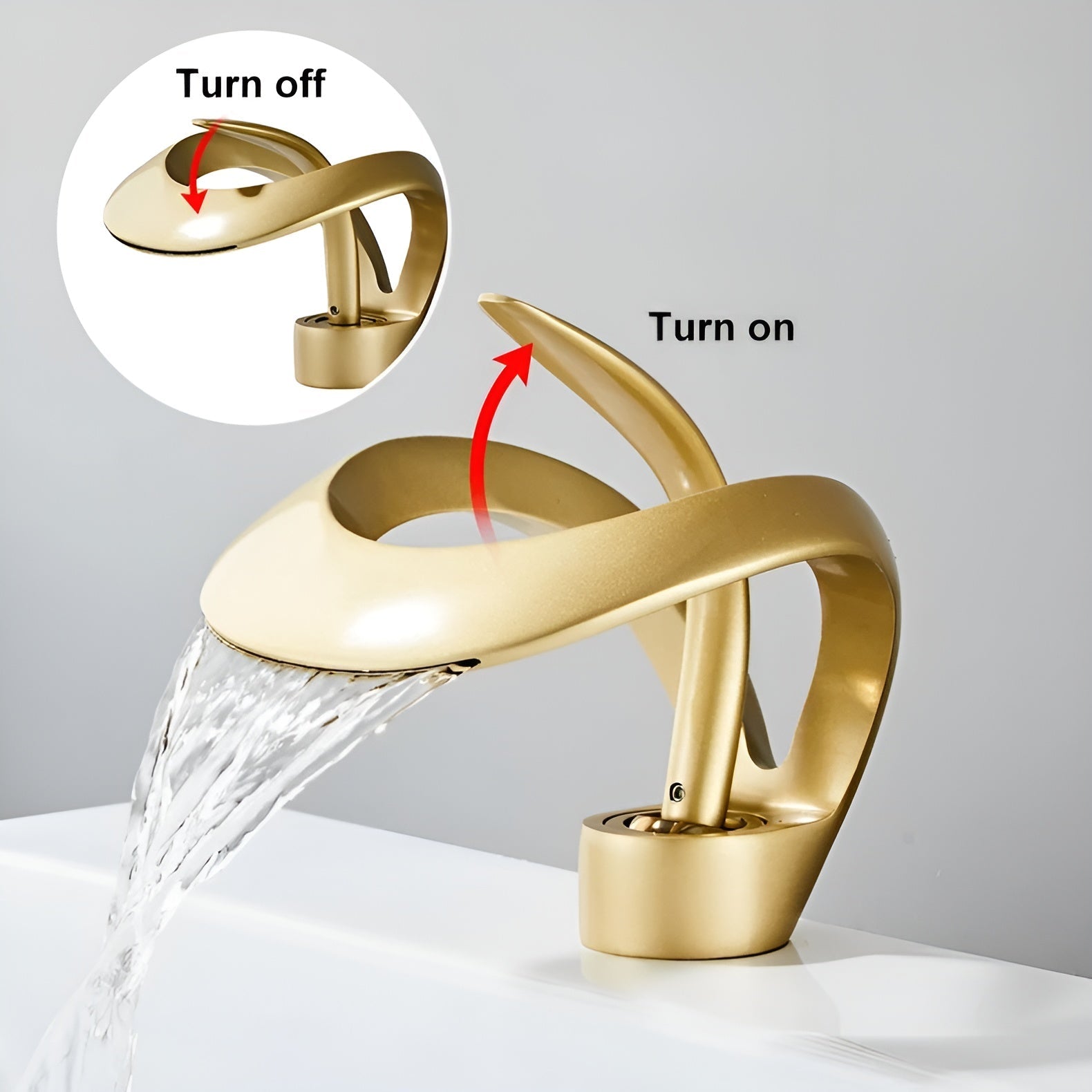 AquaGleam - Badezimmer-Waschbeckenarmatur Minimalistischer Stil - Wasserhahnarmatur