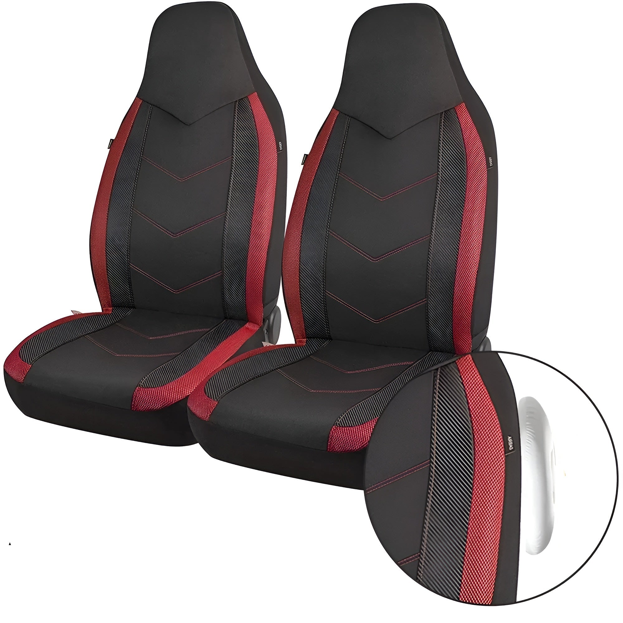 Autositzbezüge mit hoher Rückenlehne – Atmungsaktives Netzgewebe & sportliches Design | Airbag-kompatibel für PKWs SUVs