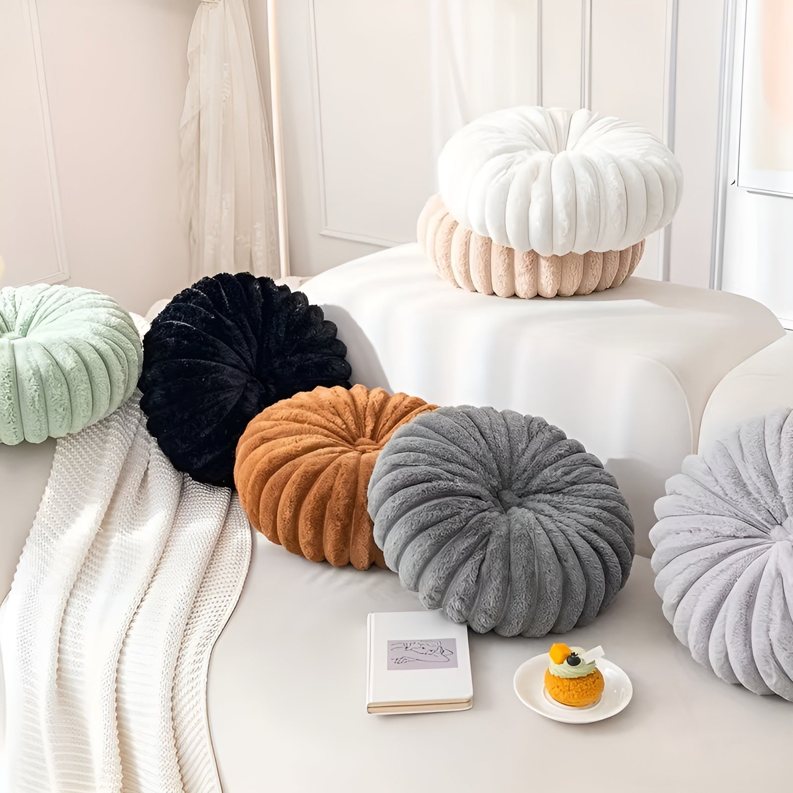 Flauschiges Rundkissen – Weich und Gemütlich | Perfekt für Wohnzimmer und Schlafzimmer - Kissen