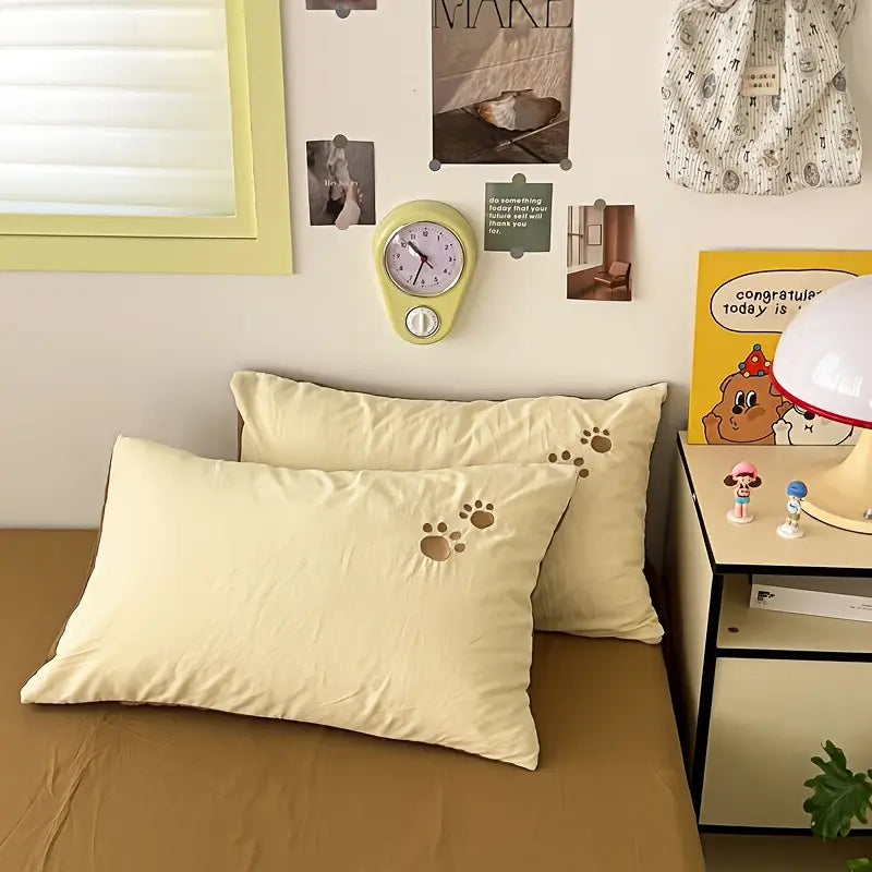 Teddybär Bettwäsche-Set – Ultraweich und Kuschelig | Mit Bettbezug, Bettlaken und 2 Kissenbezügen