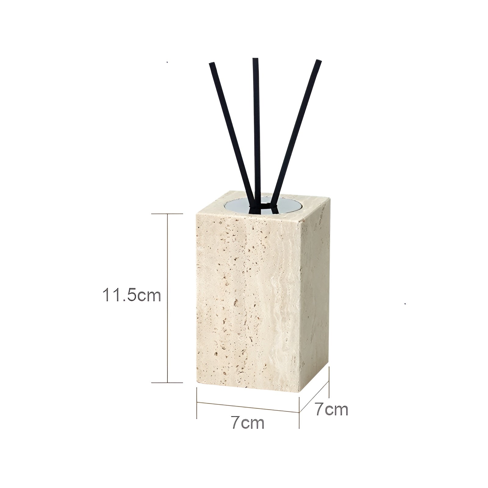 Badezimmer-Set aus Travertin – Edle Accessoires aus Naturstein | Seifenspender Seifenschale Diffusor & Ablage
