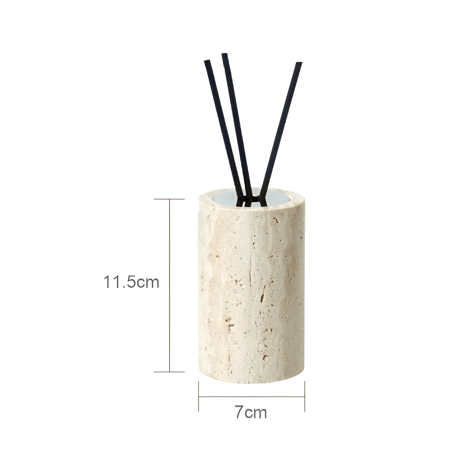 Badezimmer-Set aus Travertin – Edle Accessoires aus Naturstein | Seifenspender Seifenschale Diffusor & Ablage