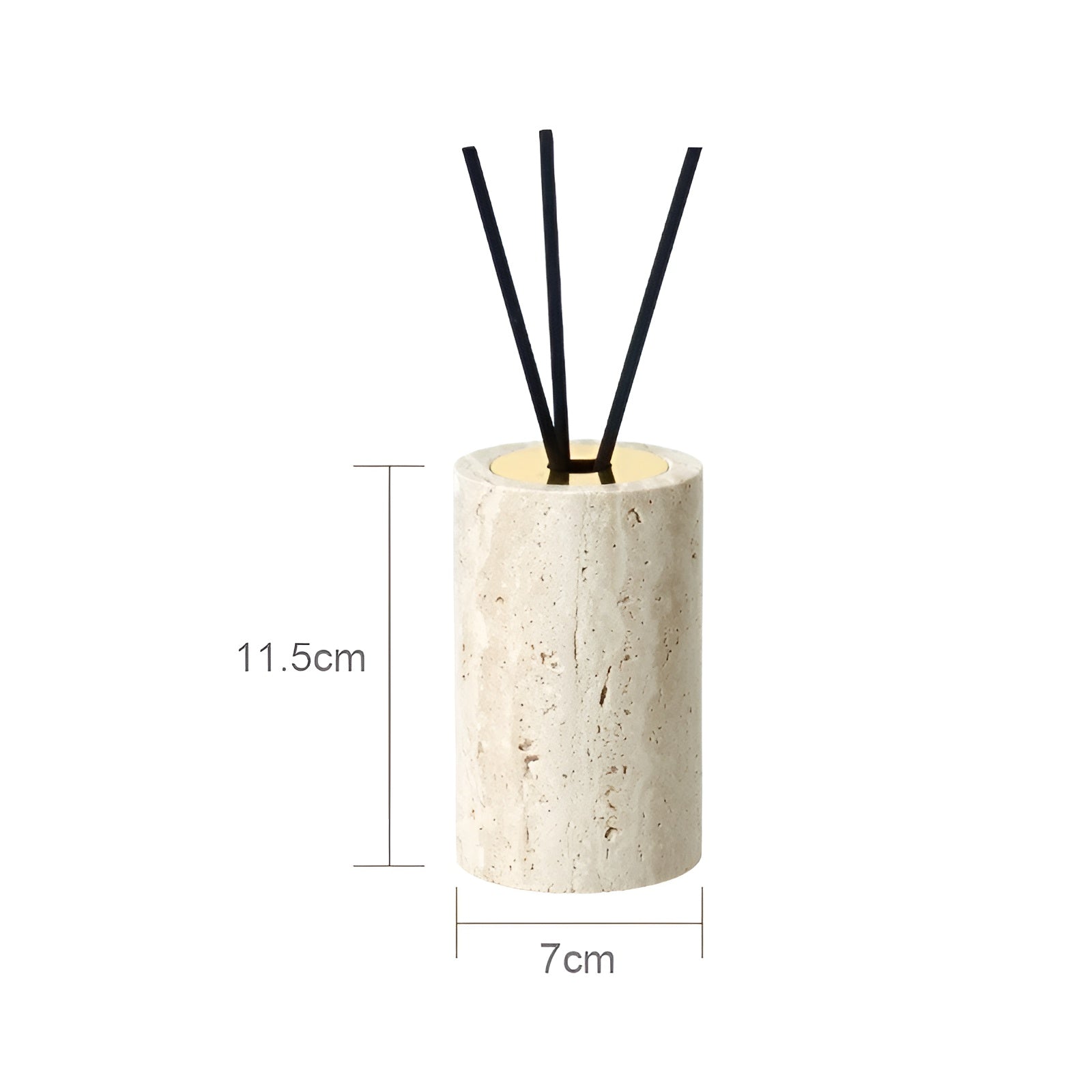Badezimmer-Set aus Travertin – Edle Accessoires aus Naturstein | Seifenspender Seifenschale Diffusor & Ablage