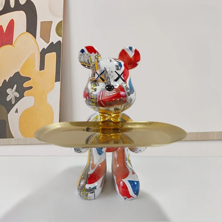 Bärenfigur mit Schublade – Dekorative Aufbewahrung für Schlüssel & Kleinigkeiten - Zara - Dekofigur
