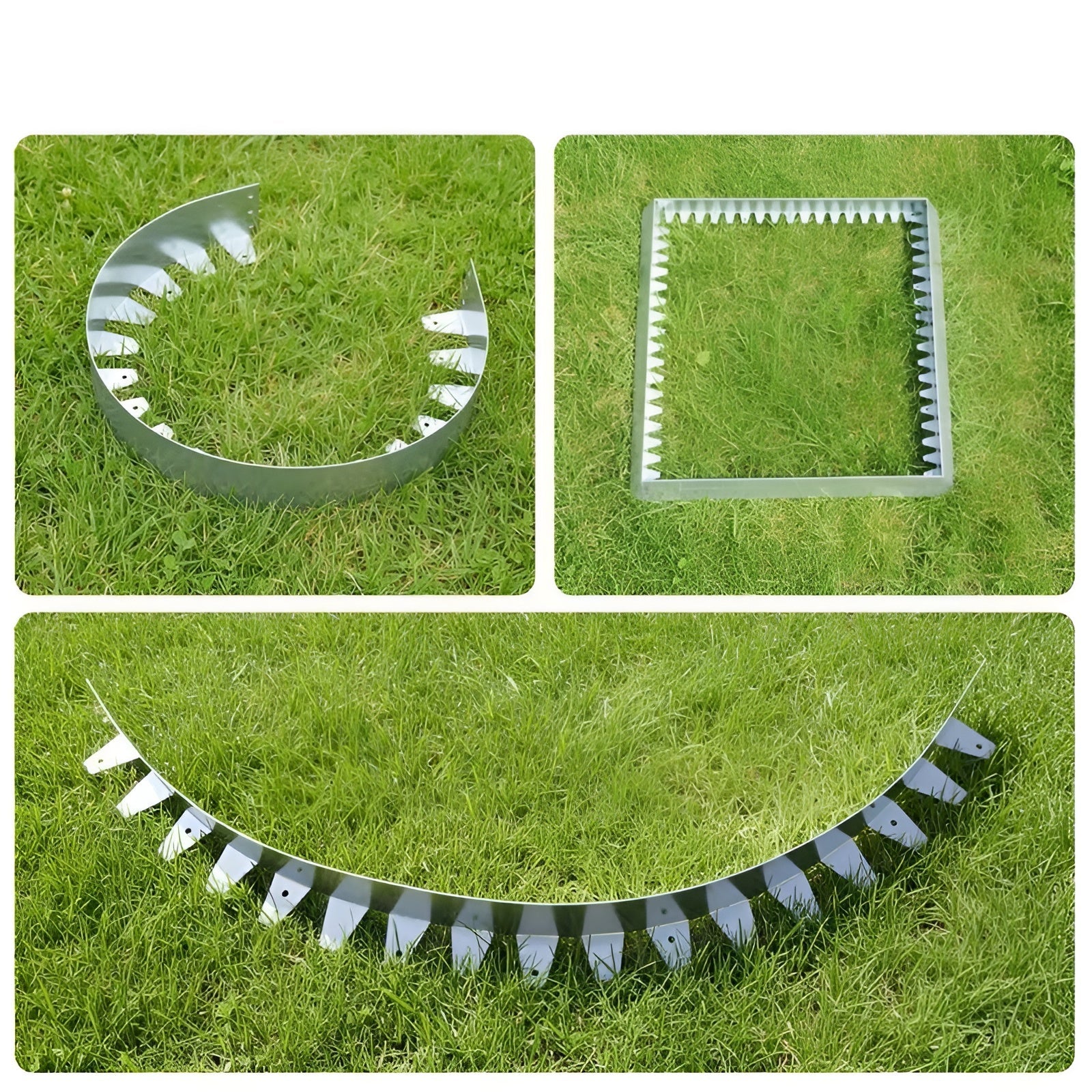 Beeteinfassung Metall 5er Set – Wetterfest und Einfach zu Montieren | Für Garten Rasen und Blumenbeete - Wohnen