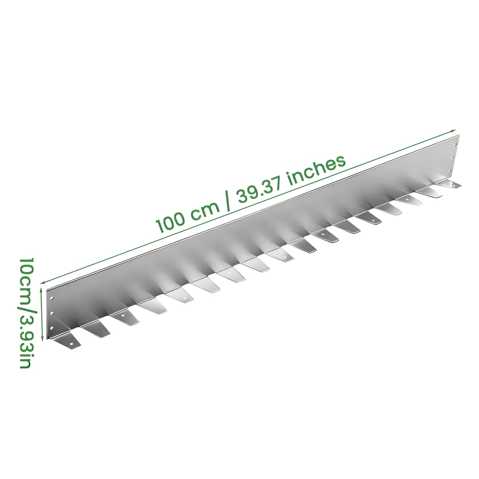 Beeteinfassung Metall 5er Set – Wetterfest und Einfach zu Montieren | Für Garten Rasen und Blumenbeete - 100cm × 9.98cm