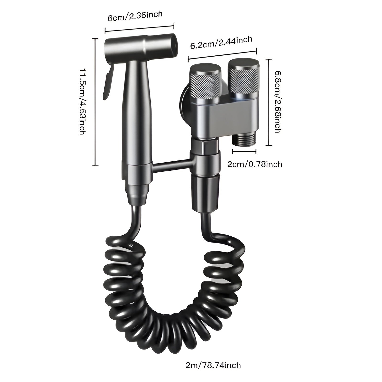 Bidet Handbrause Set – Hygienische Reinigung und Vielseitig | Edelstahl Für Badezimmer und WC - Bidet-Duschen