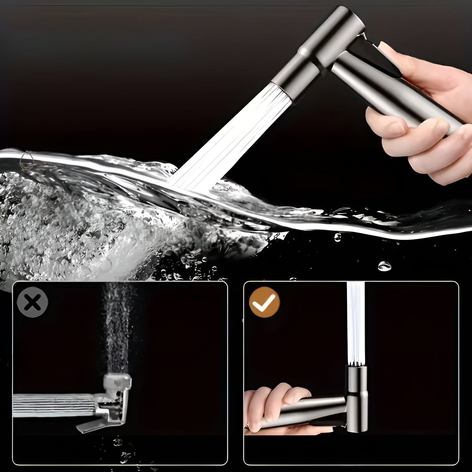 Bidet Handbrause Set – Hygienische Reinigung und Vielseitig | Edelstahl Für Badezimmer und WC - Bidet-Duschen