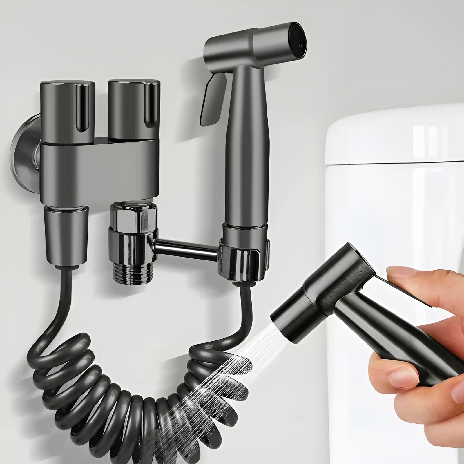 Bidet Handbrause Set – Hygienische Reinigung und Vielseitig | Edelstahl Für Badezimmer und WC - Bidet-Duschen