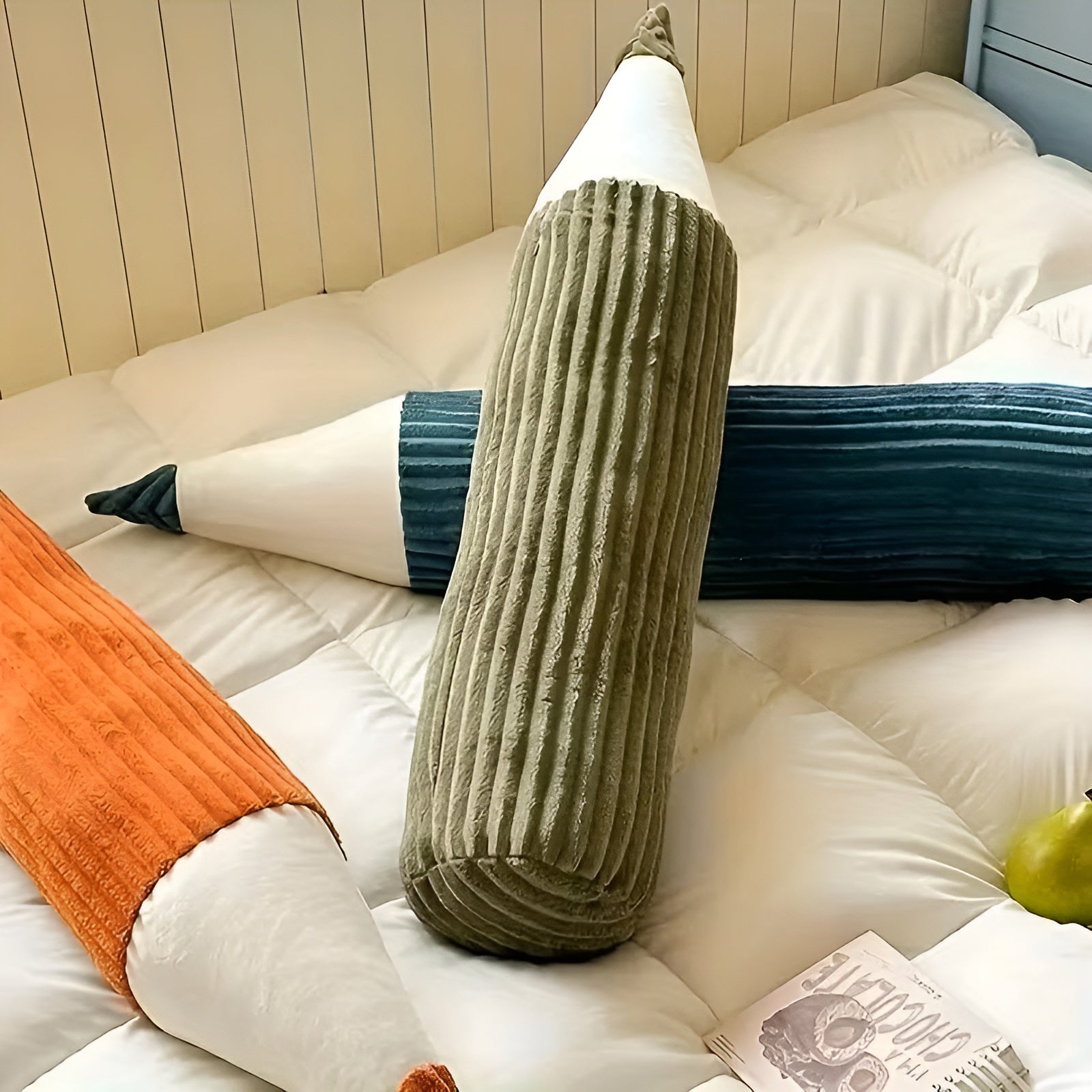 Bleistiftförmiges Beinkissen – Weiches Seitenschläfer-Kissen zur Beinlagerung & Knieentlastung - Kissen