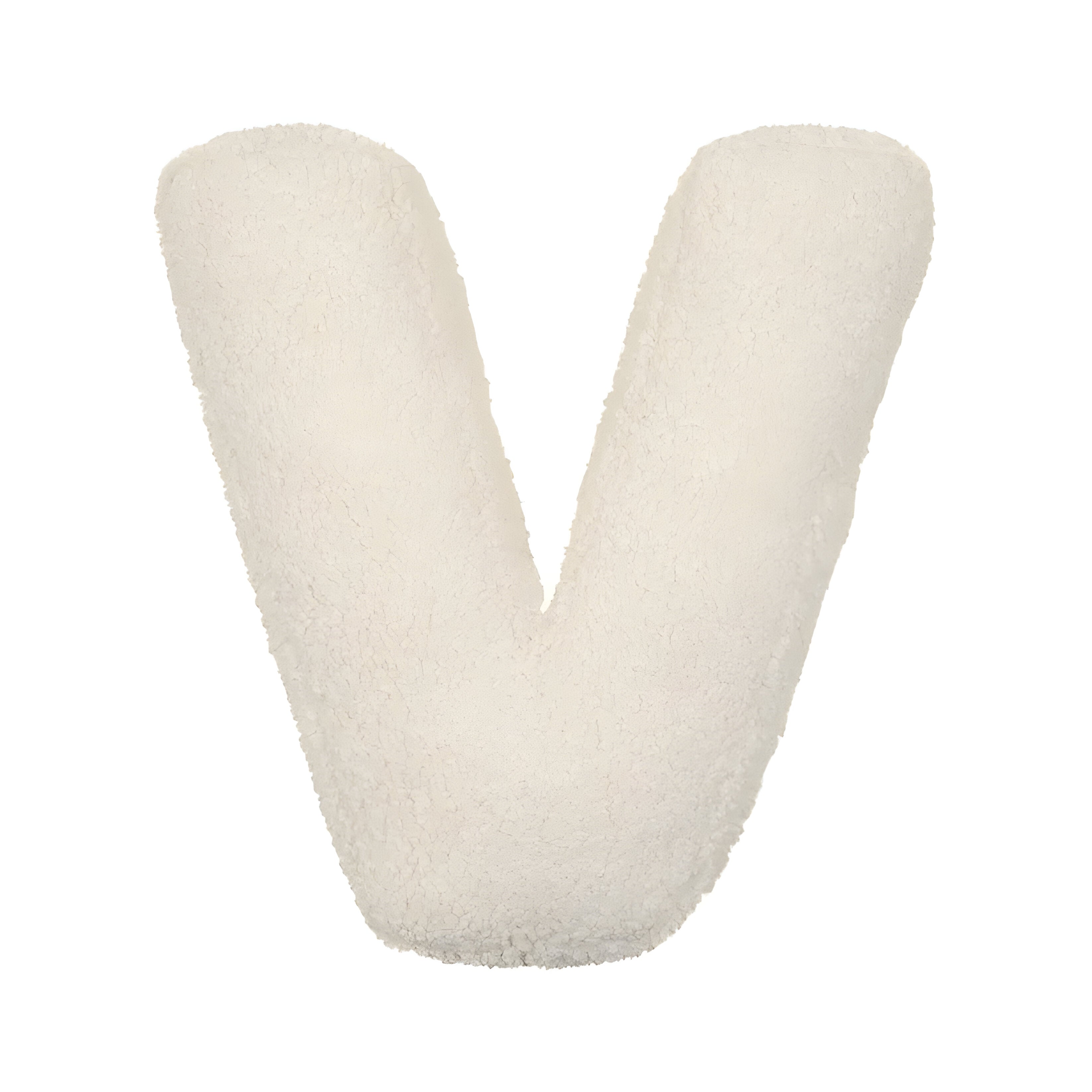 Buchstaben-Kissen aus Plüsch- Personalisierbare Kuscheldeko für Sofa oder Kinderzimmer - V - Kissen