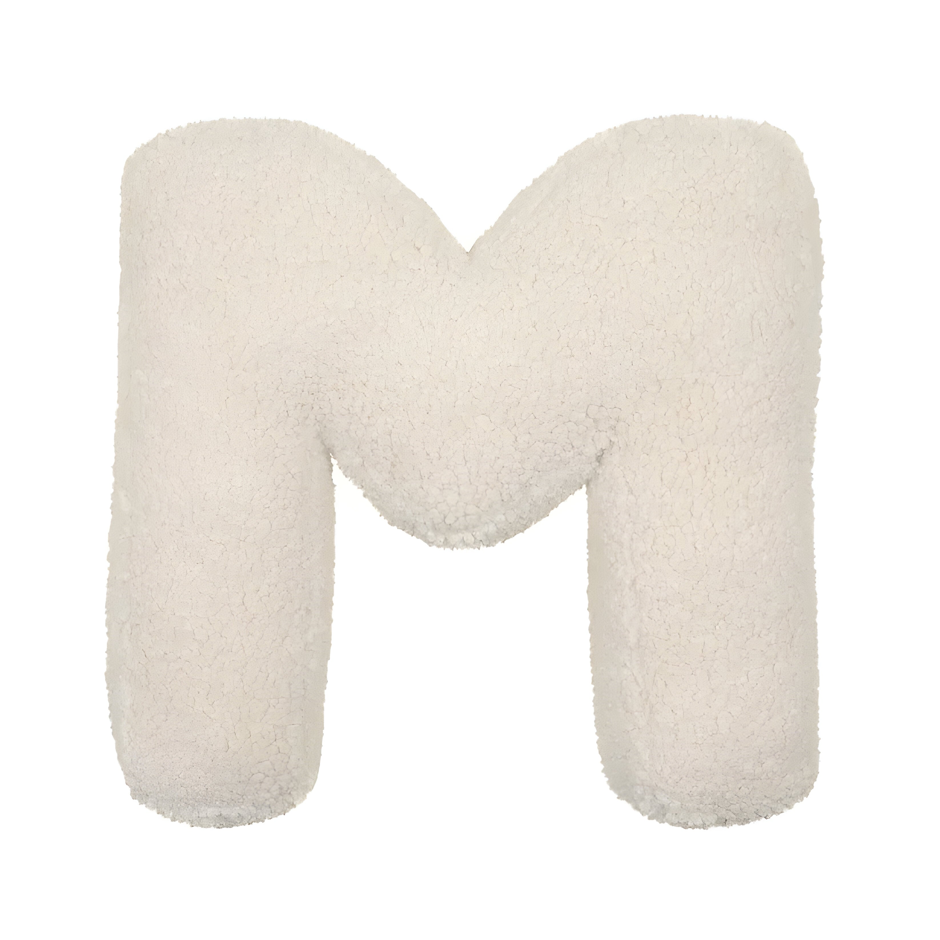 Buchstaben-Kissen aus Plüsch- Personalisierbare Kuscheldeko für Sofa oder Kinderzimmer - M - Kissen