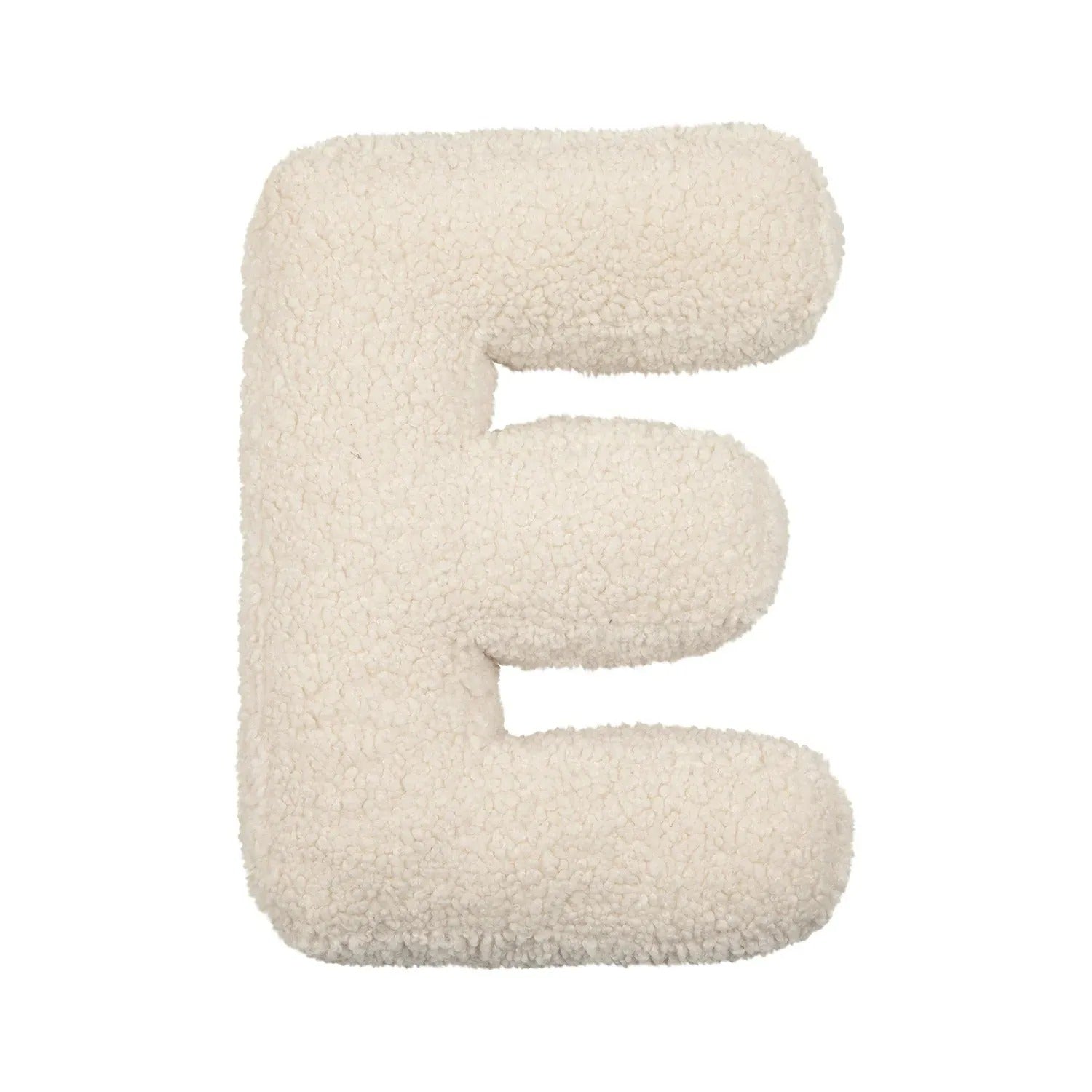 Buchstaben-Kissen aus Plüsch- Personalisierbare Kuscheldeko für Sofa oder Kinderzimmer - E - Kissen