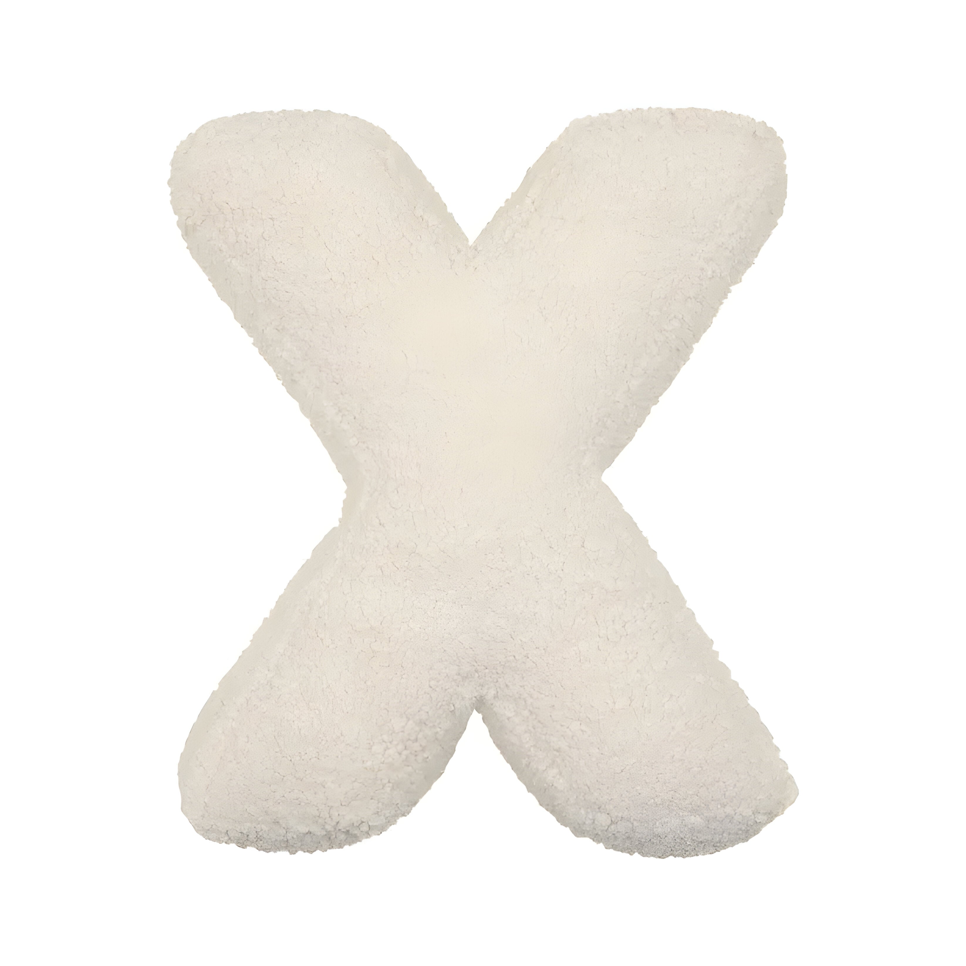 Buchstaben-Kissen aus Plüsch- Personalisierbare Kuscheldeko für Sofa oder Kinderzimmer - X - Kissen