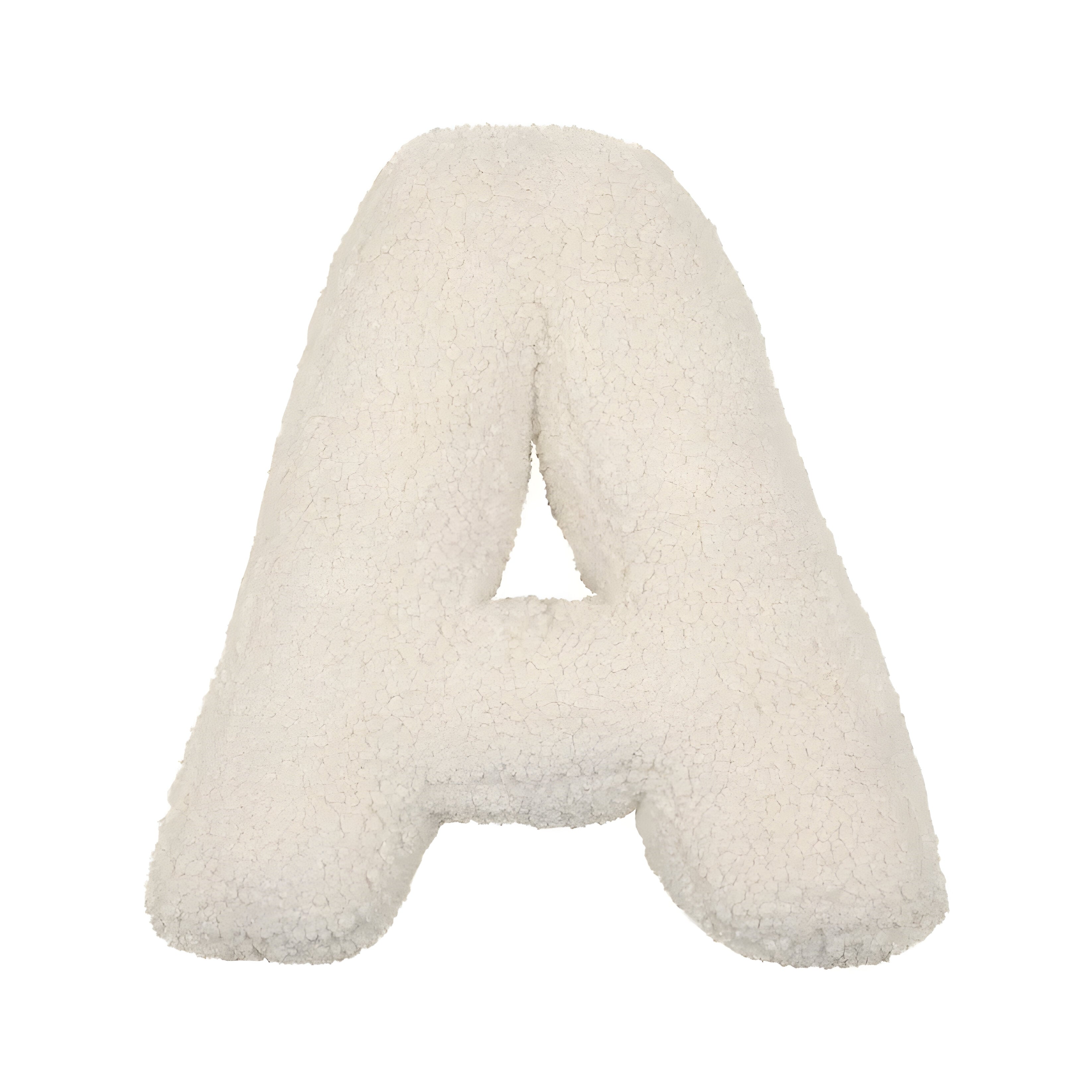 Buchstaben-Kissen aus Plüsch- Personalisierbare Kuscheldeko für Sofa oder Kinderzimmer - A - Kissen