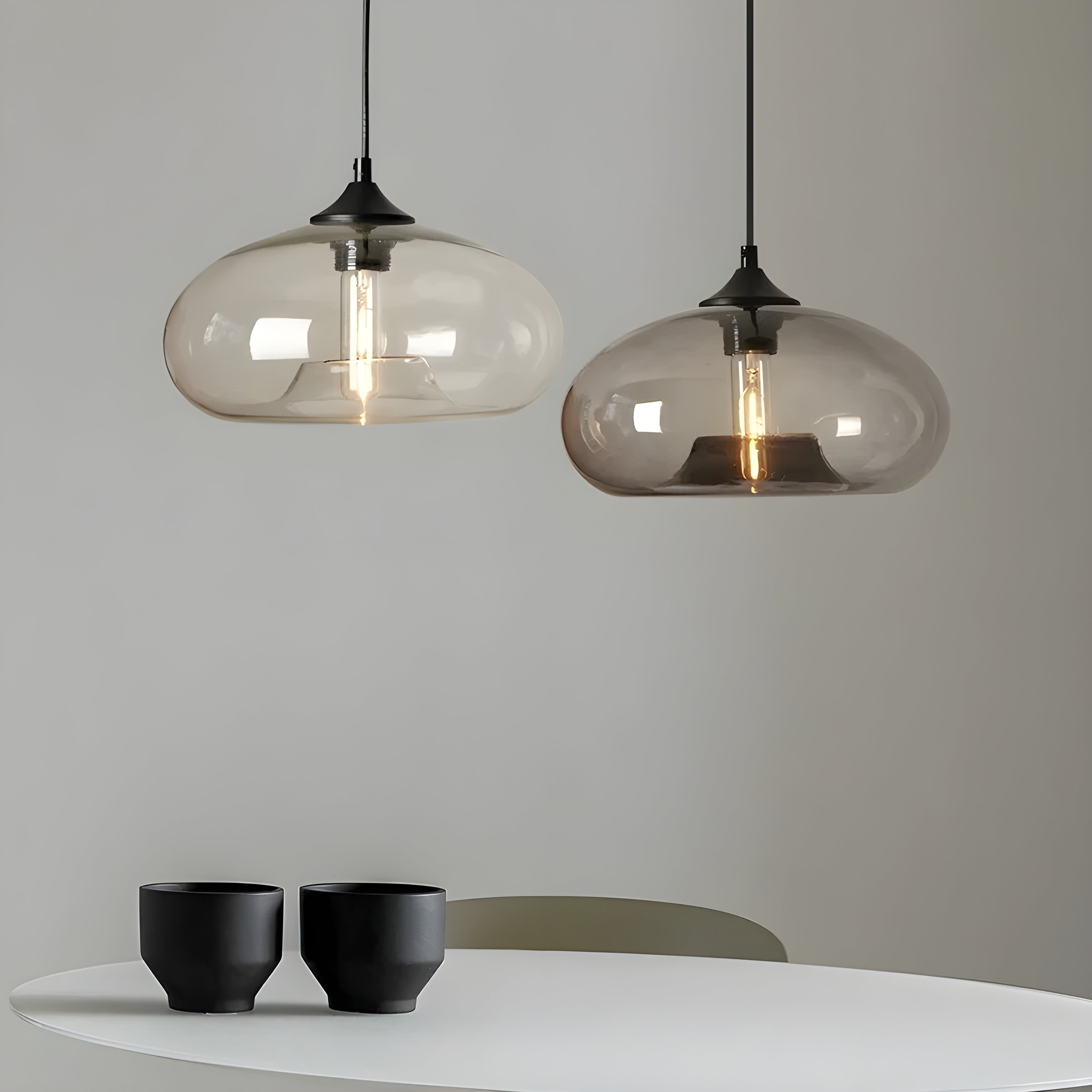 Bunte Glas-Pendelleuchte – Moderne nordische Beleuchtung für gemütliche Räume - Pendelleuchte