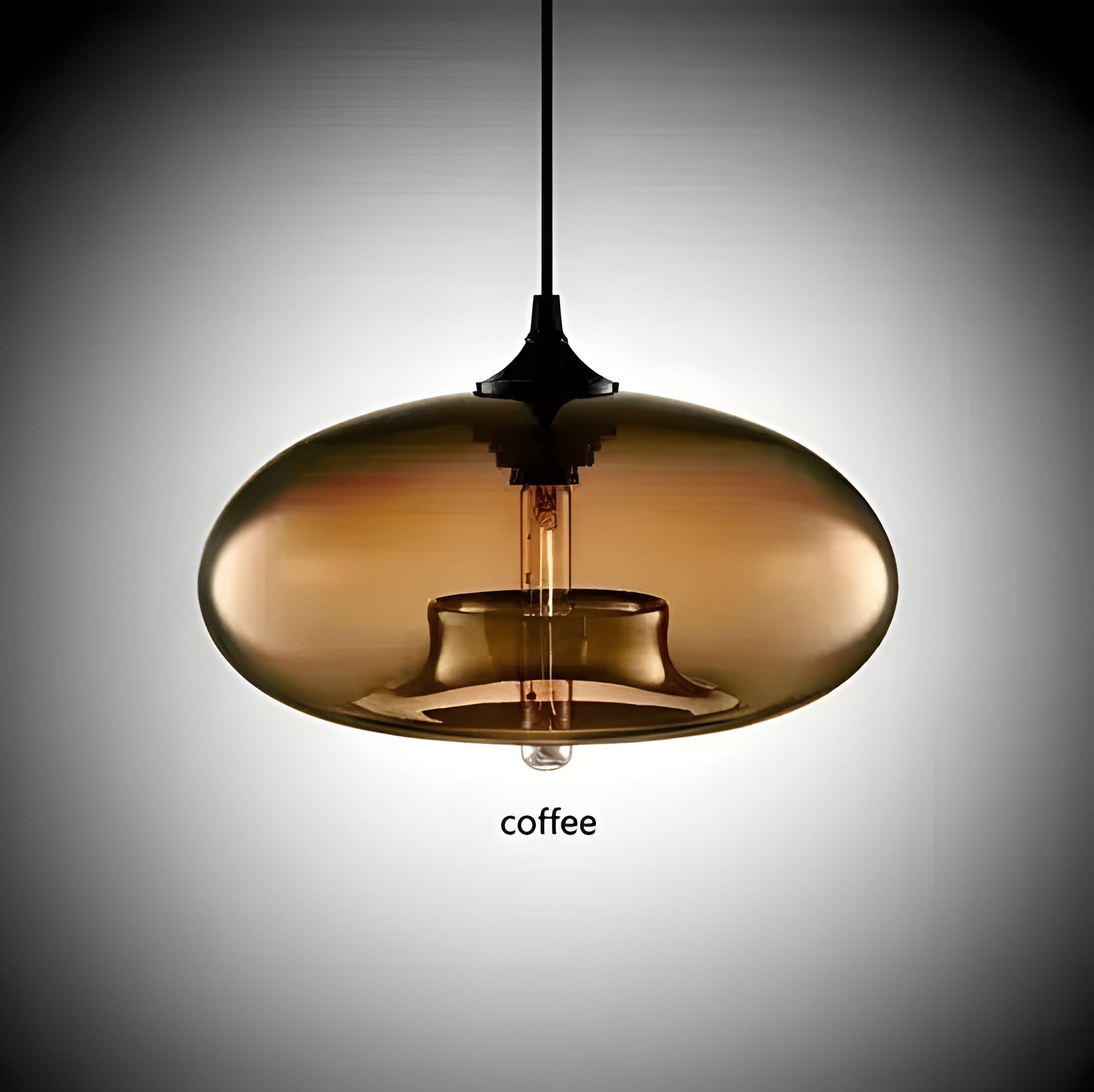 Bunte Glas-Pendelleuchte – Moderne nordische Beleuchtung für gemütliche Räume - Kaffee - Pendelleuchte