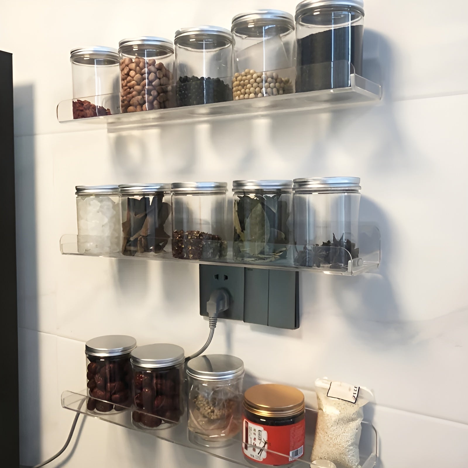 Acryl Wandregal – Bohrfreie Aufbewahrung | Ideal für Bad und Küche