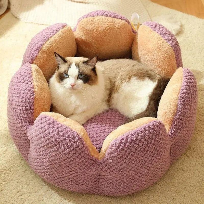 Cactus Thron Pet Bed - Stimuliert den Schlafkomfort - S 40*40cm / Lila - Haustierbedarf
