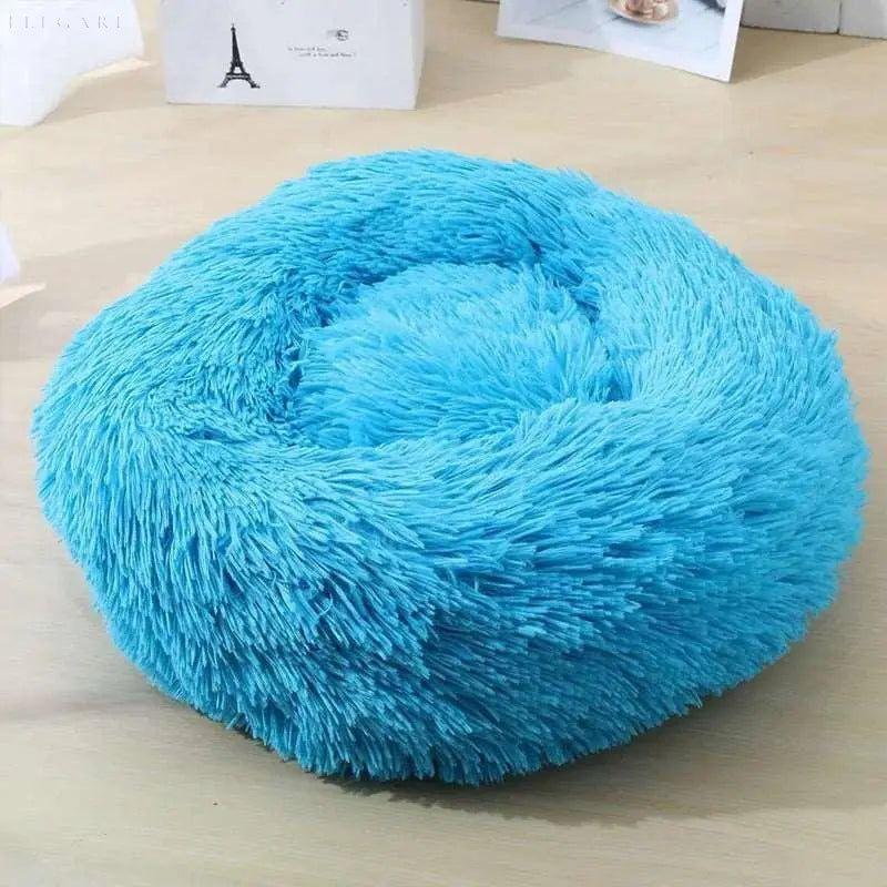 Calmzy – Flauschiges beruhigendes Bett für Haustiere - 40 CM / Blau - Haustierbedarf