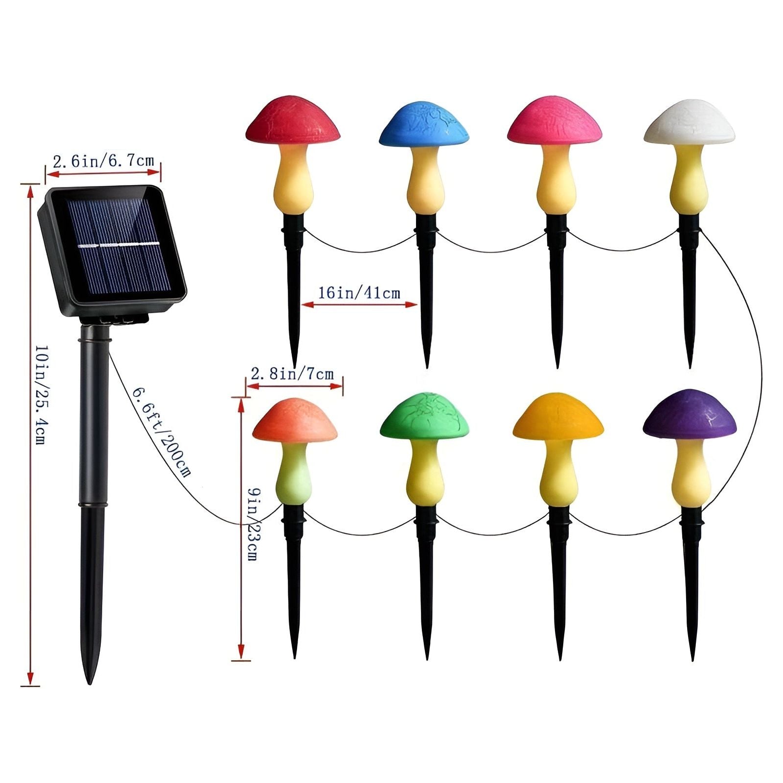 SolarMushroom Light - Haltbare Solarbetriebene Pilz Außenlandschaftslampe Elegare