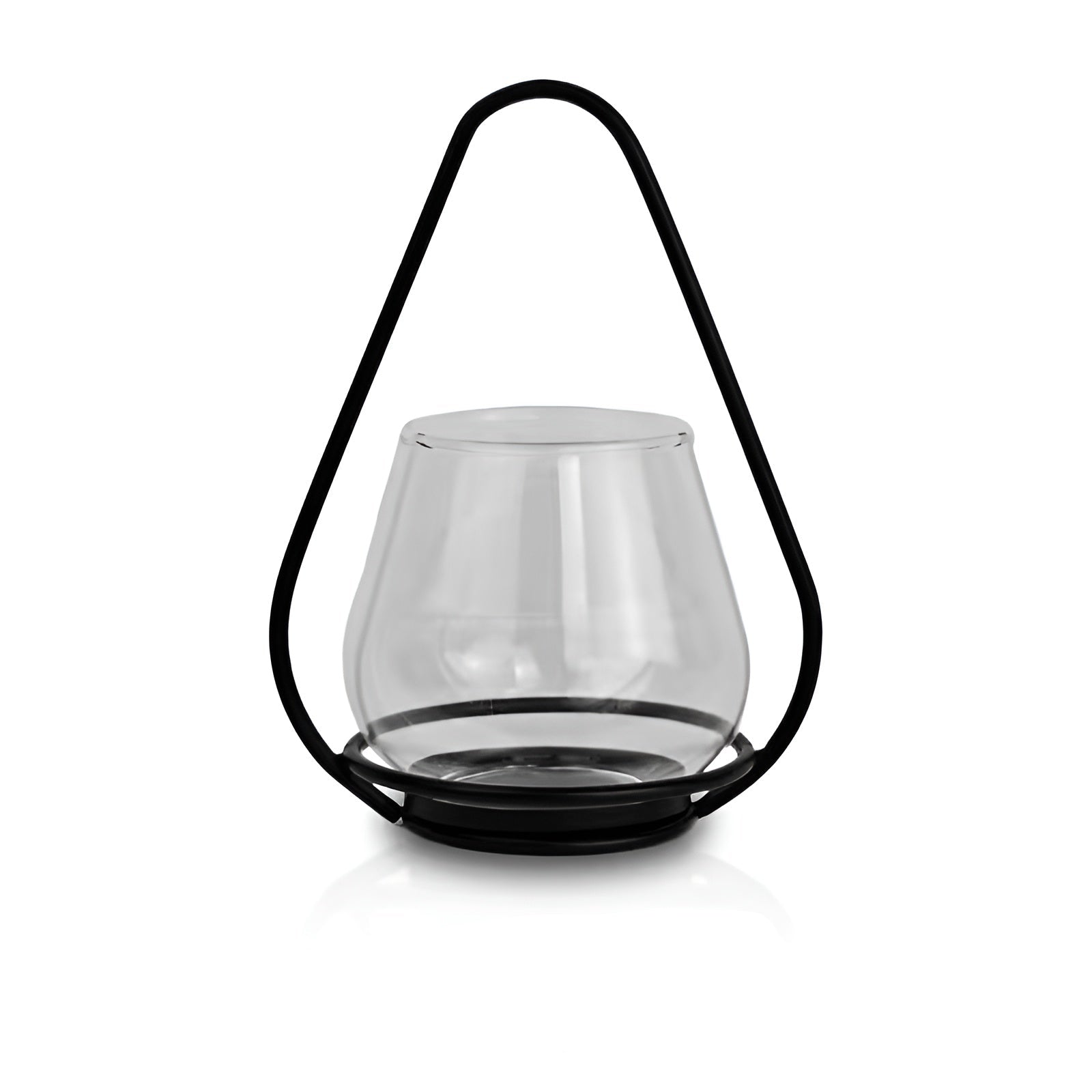 Hängende Schwarze Kerzenlaterne aus Metall – Klassisches Vintage-Design | Stilvolle Wohndekoration - Wohnzubehör