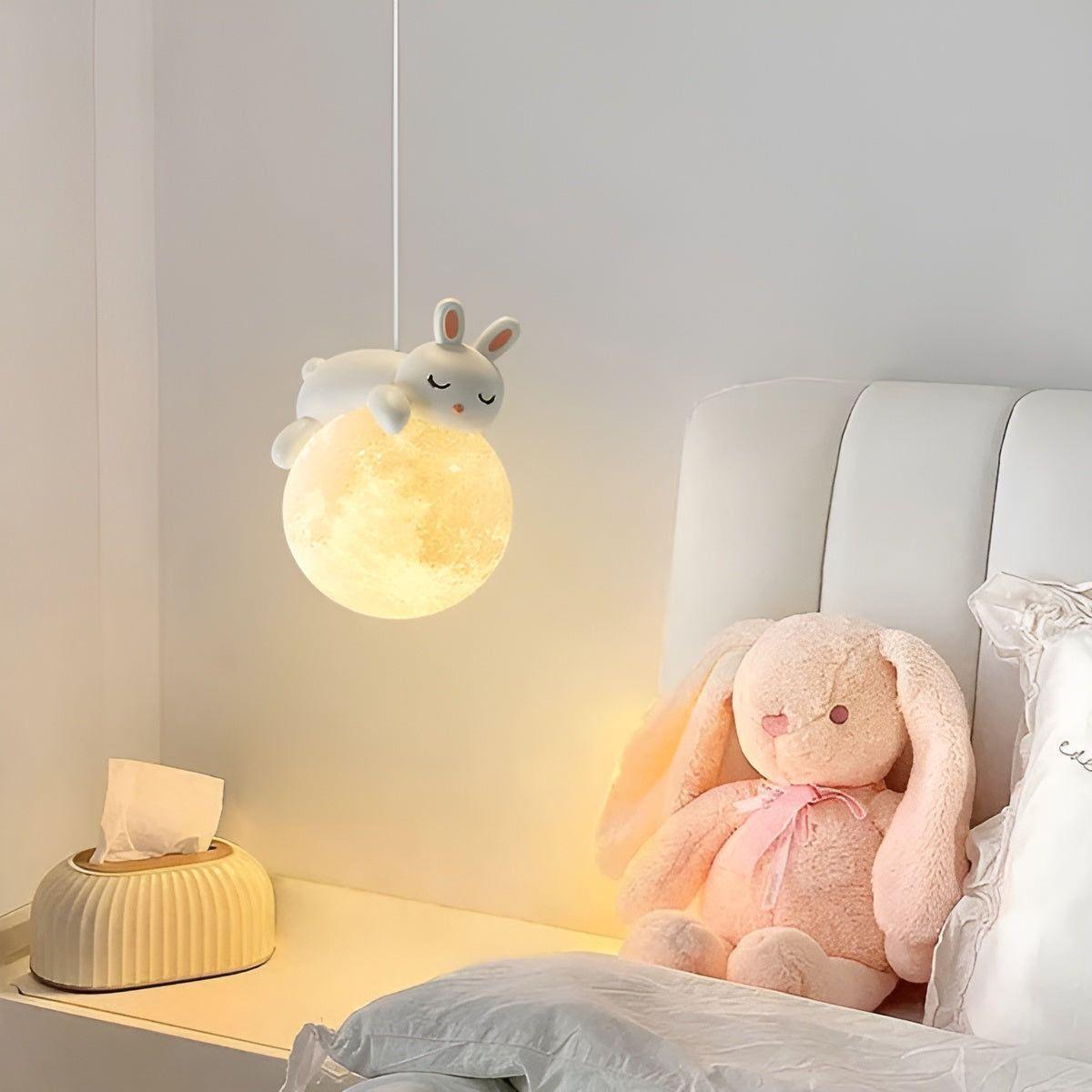 KidBright Light - Kreative Cartoon-Tier-Mond-Pendelleuchte