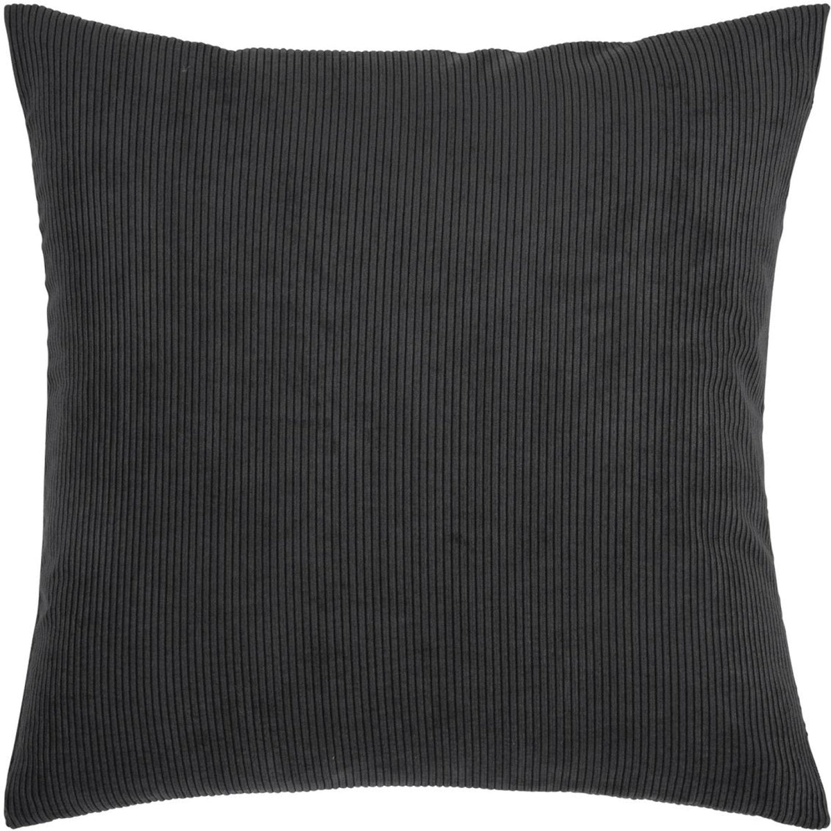 Cord Kissenbezug – weich vielseitig & zeitlos schön - Dunkelgrau / 50x50 cm - Dekokissen & Kissenbezüge