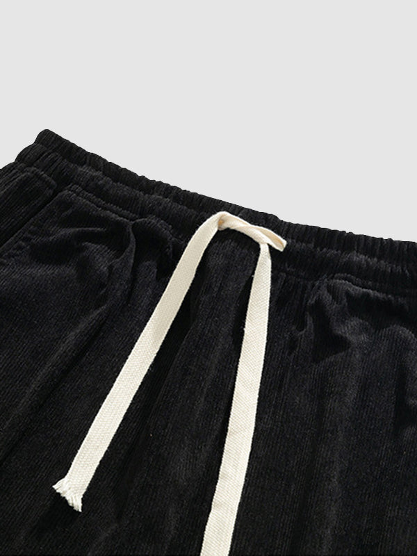 Cordhose Herren mit Buchstabenstickerei – legere Freizeithose - Freizeithosen