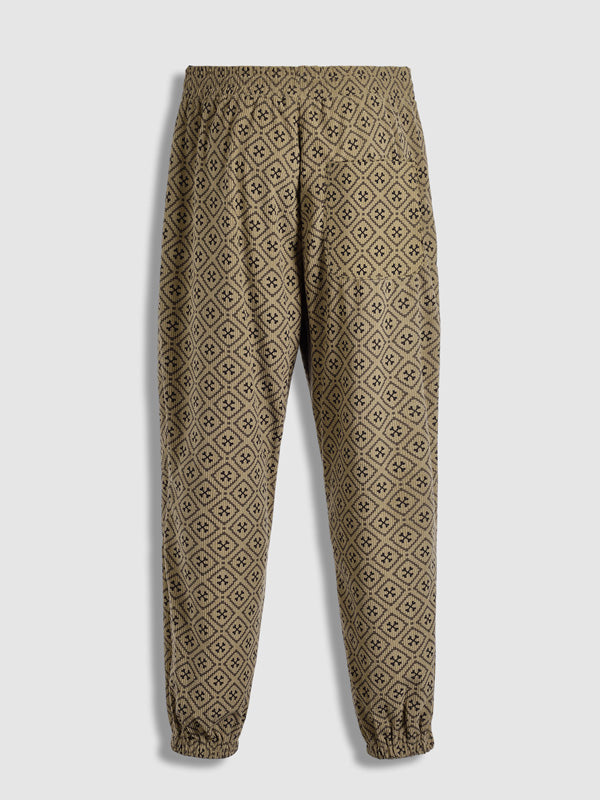 Cordhose Herren – Vintage kariertes Freizeithose - Freizeithosen