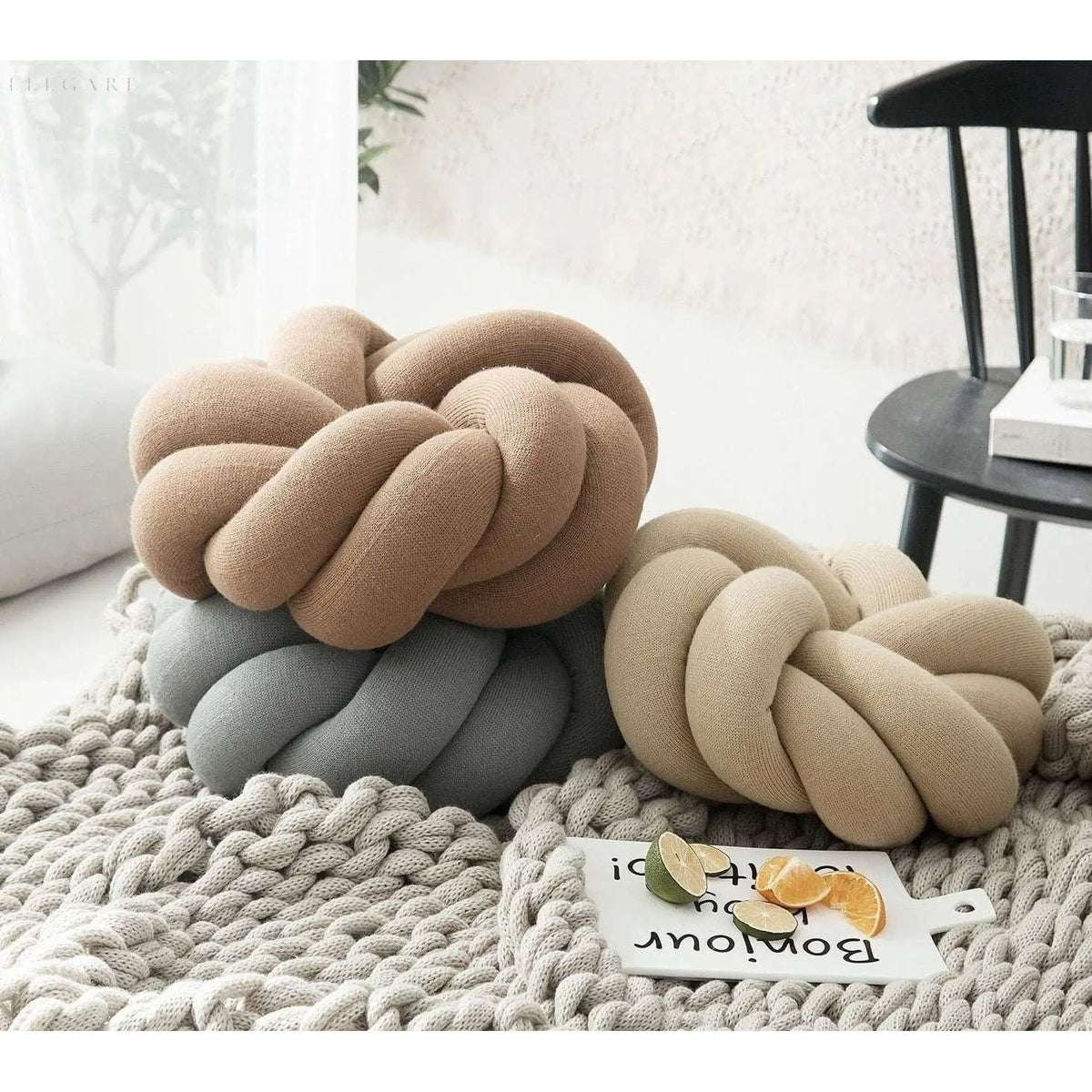 Cotton Knot Pillow - Baumwollknoten-Kissen - Kissen