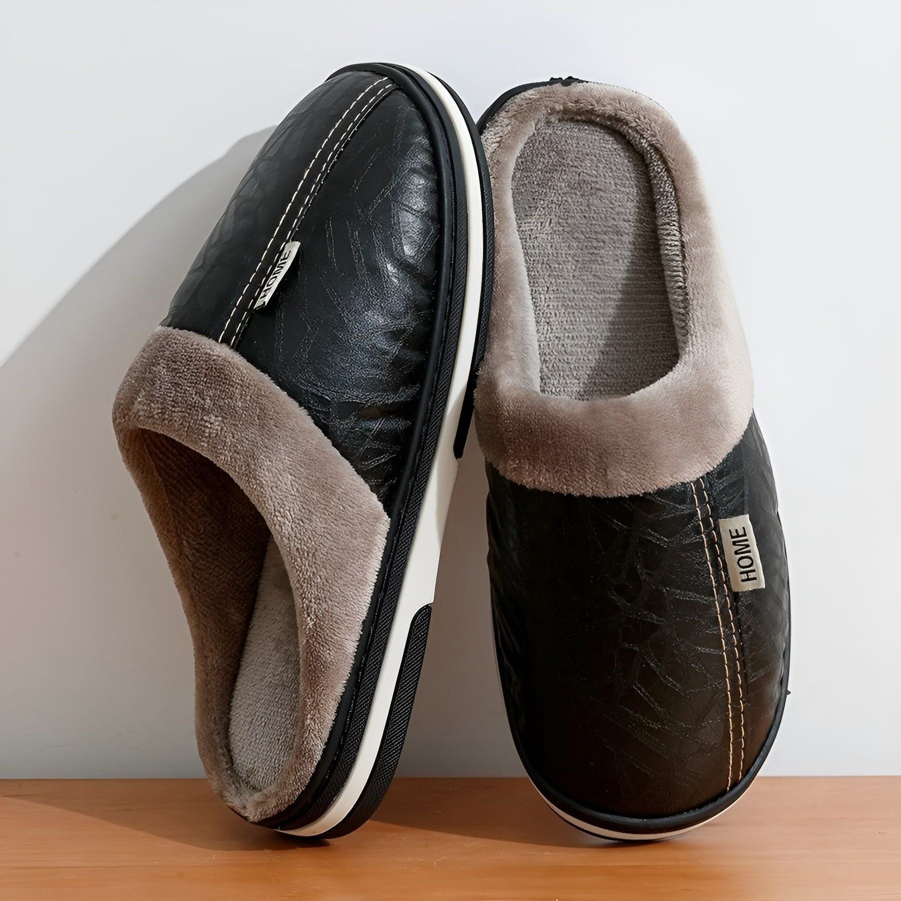 CozyWalk Slippers - Lässige Wasserdichte Vegan Leder Herren Hausschuhe - Saisonale Dekoration