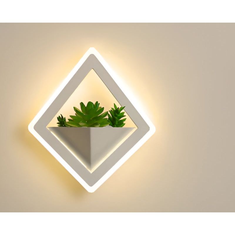 EcoChic Glow - Minimalistische Nordic Art Pflanzenwandlampe für Stilvolle Glühen - Elegare