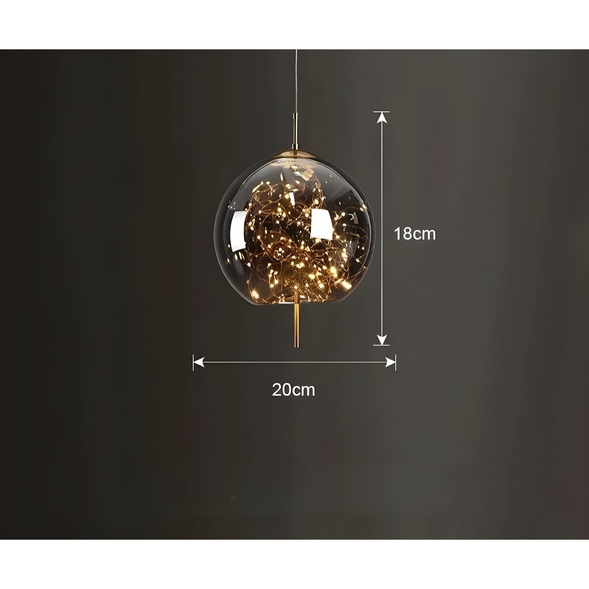 CrystalBeam Light - Moderne LED-Pendelleuchte Sterne - B-Rauchig Grau / Kaltes Weiß - Pendelleuchte
