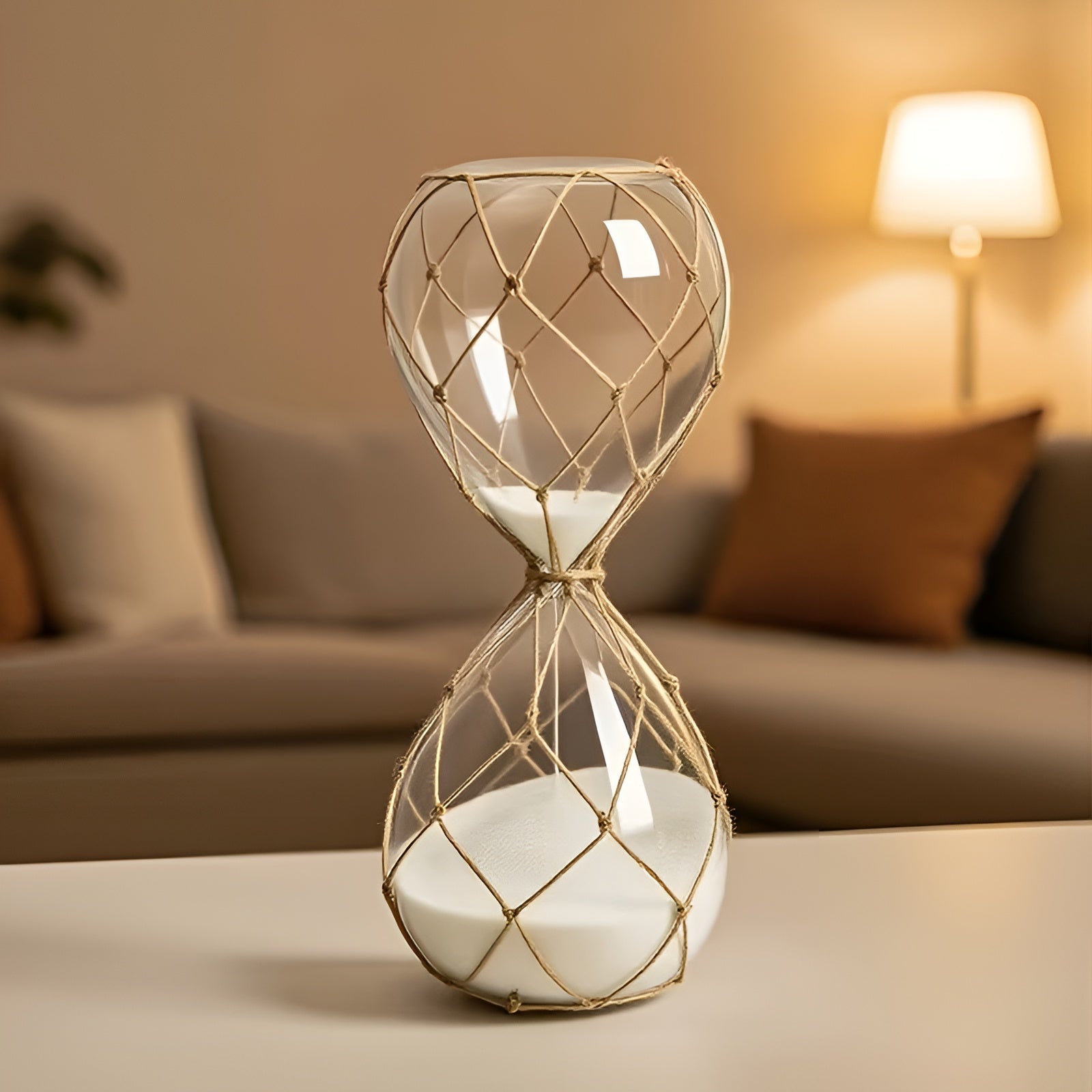 Kreative Sanduhr aus Glasgewebe – 30 Minuten zum Dekorieren und Entspannen | Perfekt für den Schreibtisch und als Deko