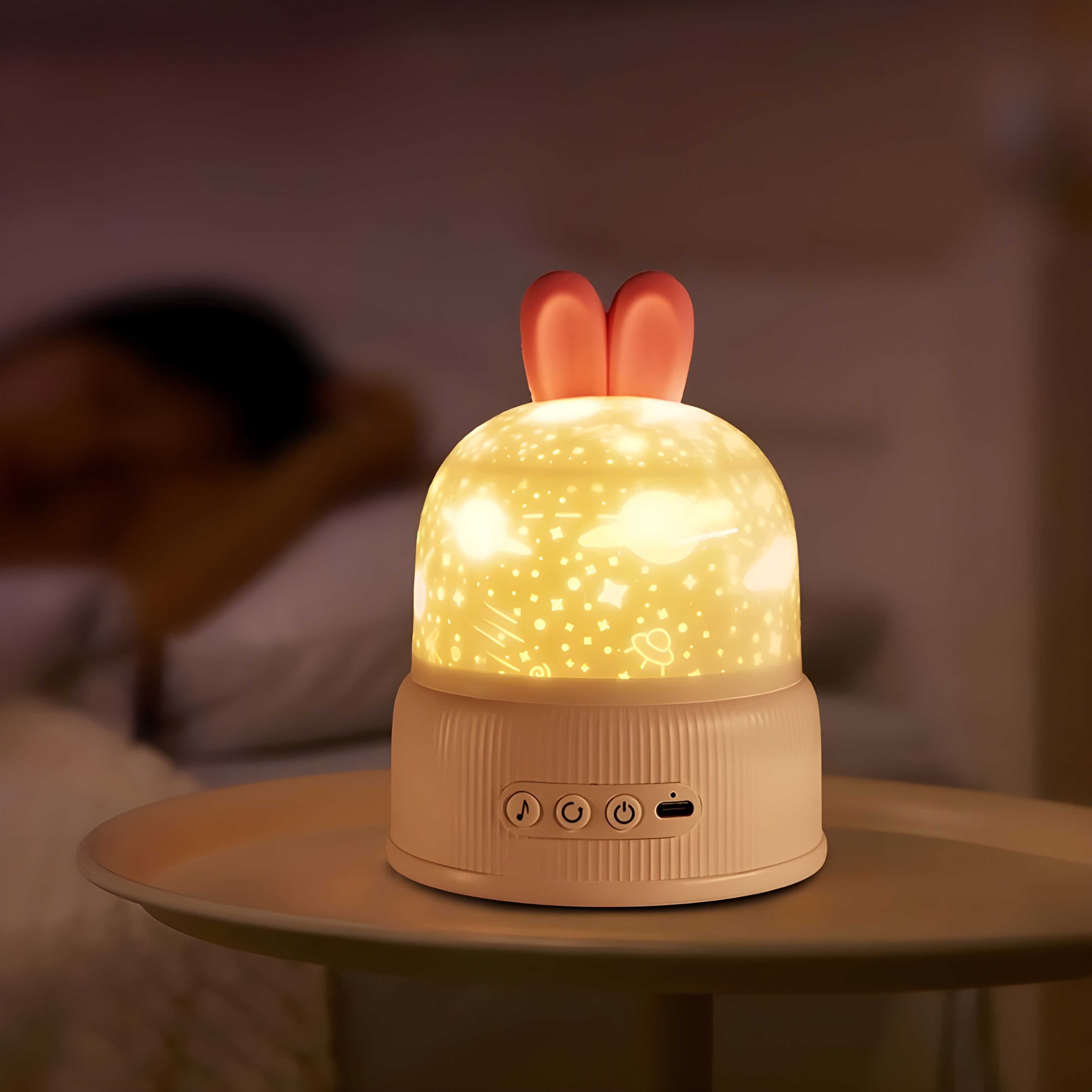 BunnyBeam Light - Lässiges Niedliches Kaninchen-Projektor-Nachtlicht für Kinder