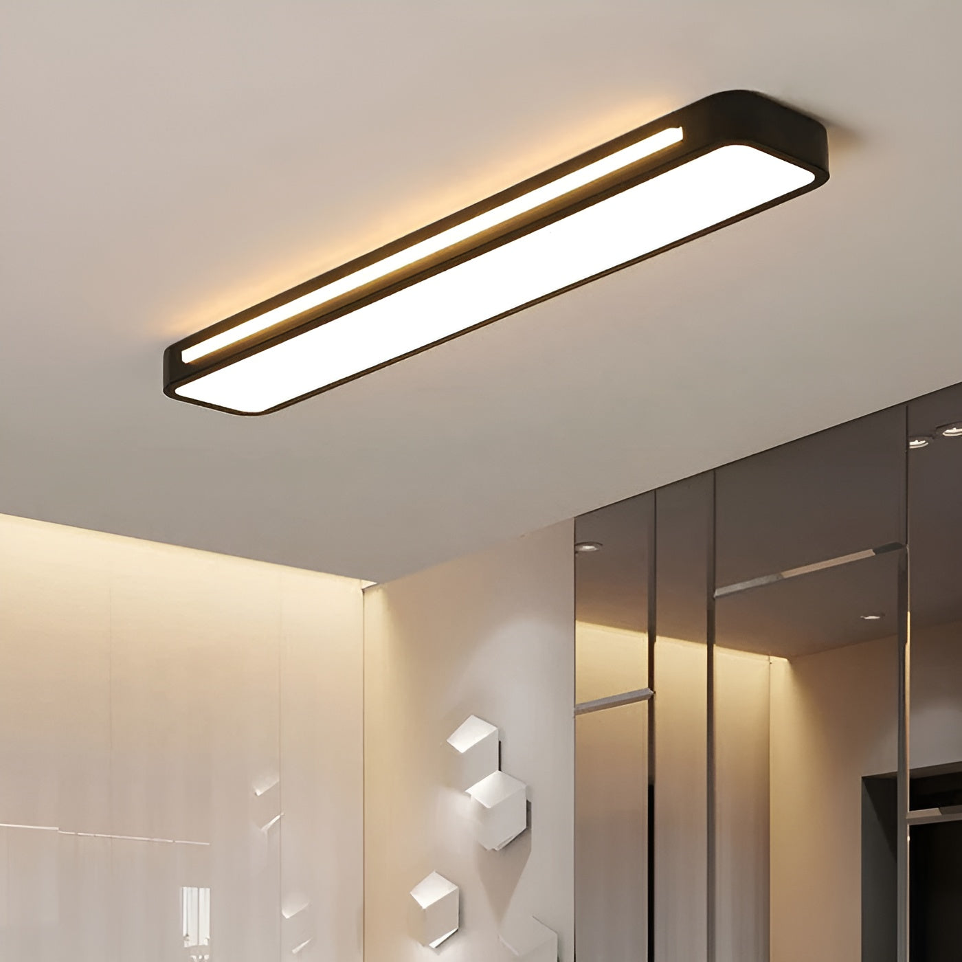 Längliche Deckenleuchte – Klare Linien & Modernes Design | Perfekt für Wohnzimmer und Essbereich