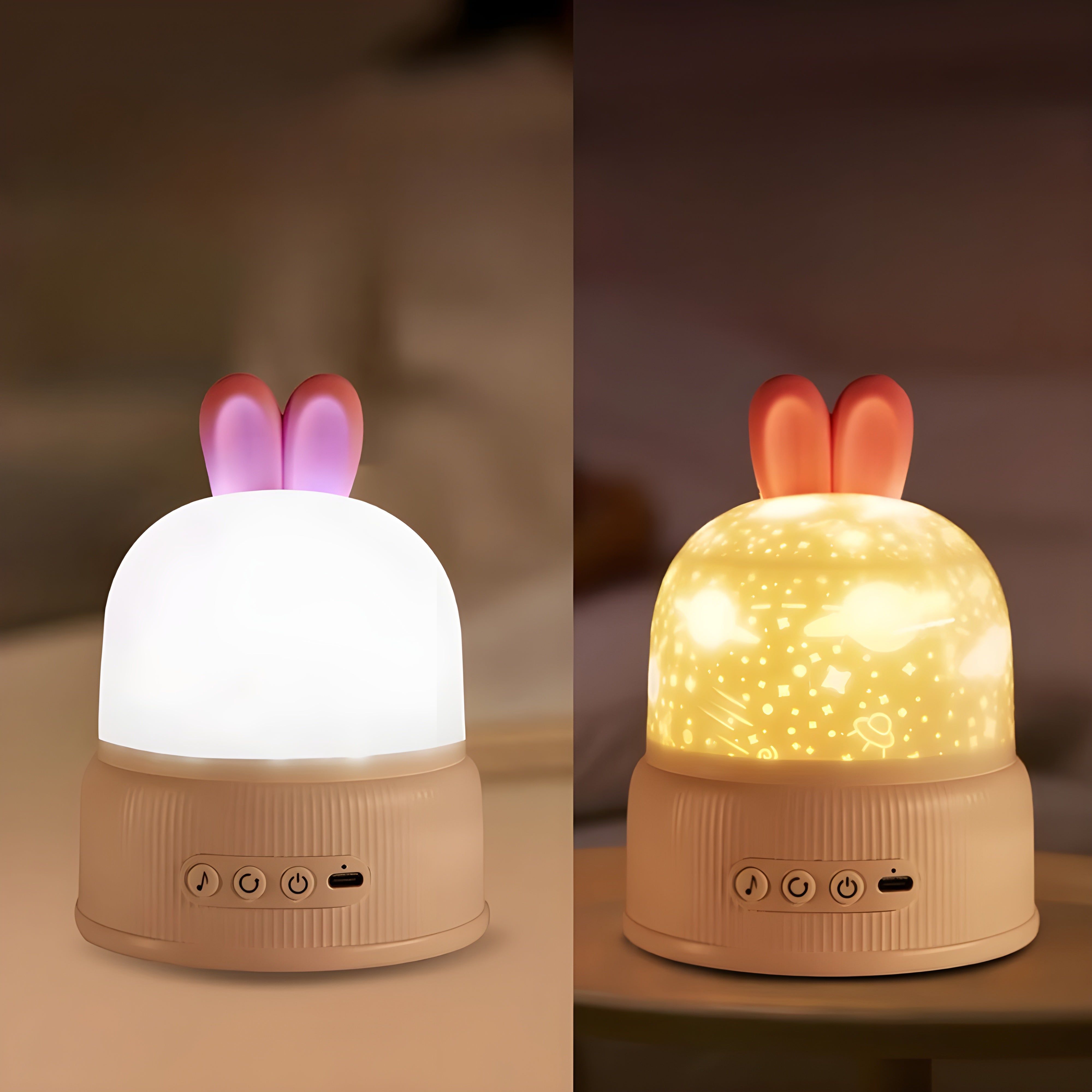 BunnyBeam Light - Lässiges Niedliches Kaninchen-Projektor-Nachtlicht für Kinder