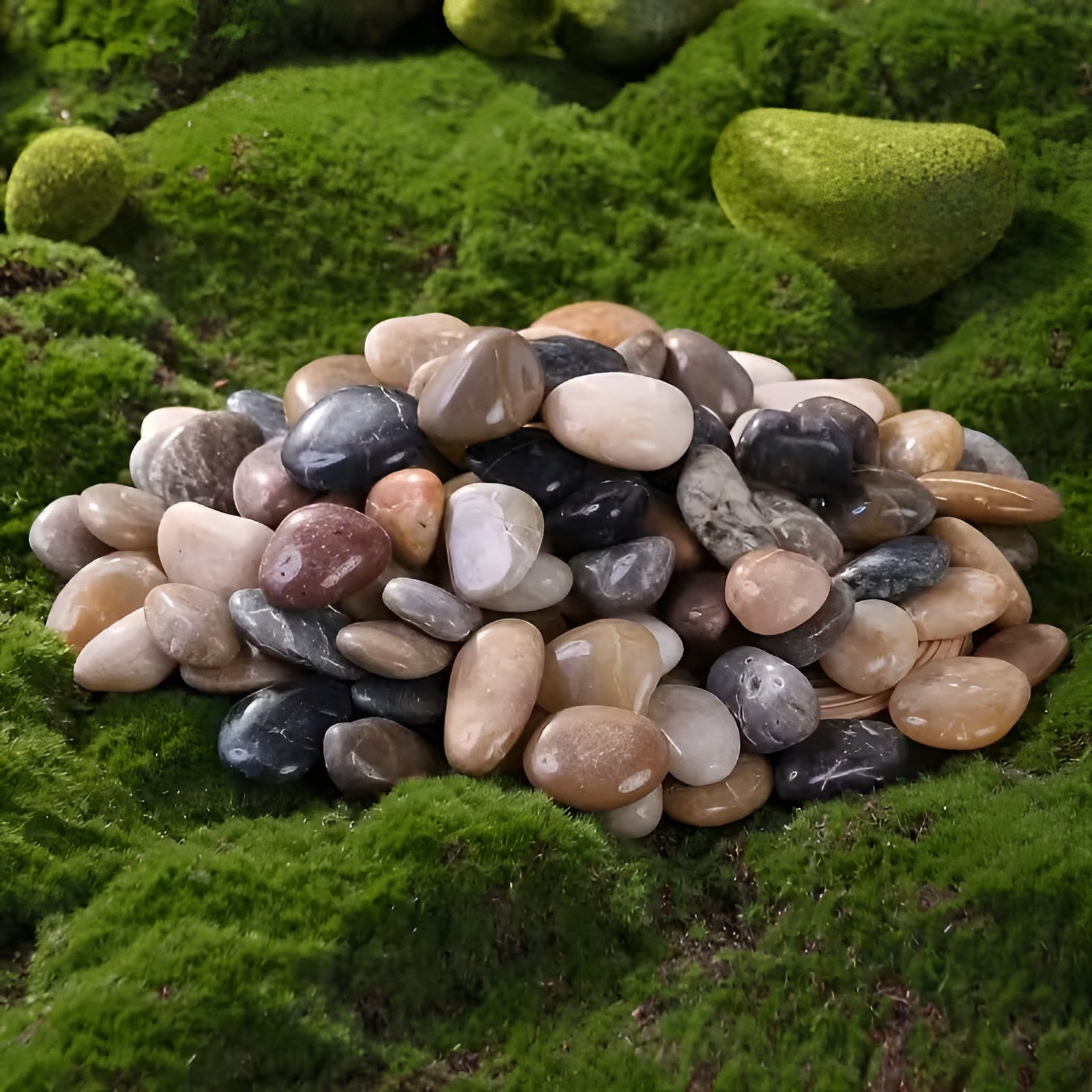 Polierte Dekosteine (900 g) – Natürliche Zierkiesel für Aquarium Blumentöpfe & Gartendeko - Wohnzubehör