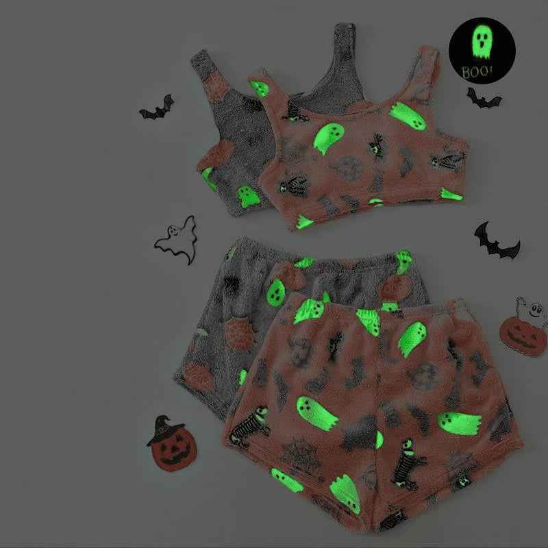 Damen Halloween-Schlafanzug mit Geister-Motiv – leuchtet im Dunkeln - Halloween-Kostüme & Accessoires